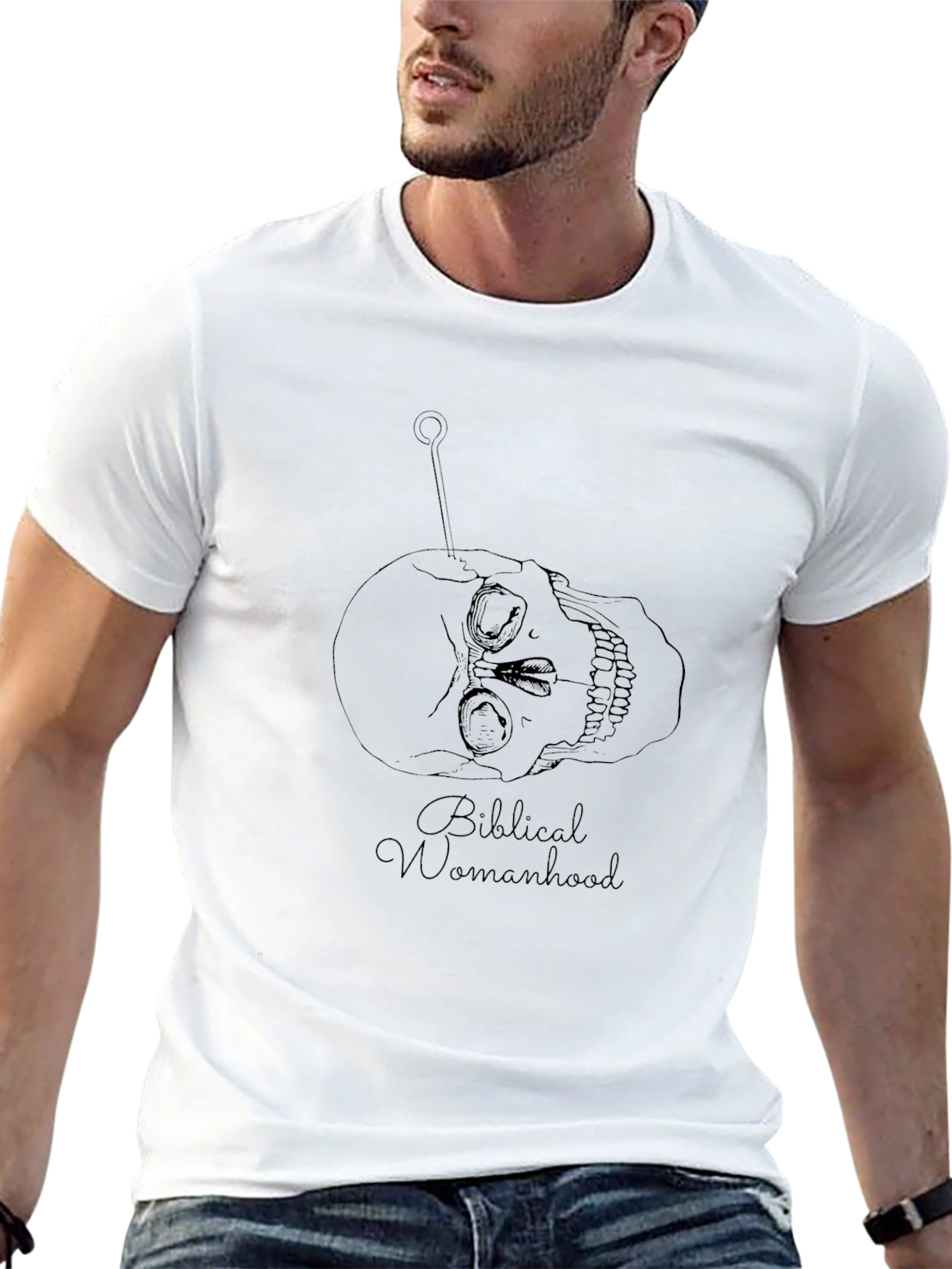 Skull & Pin Graphic Tee - Biblical Womanhood