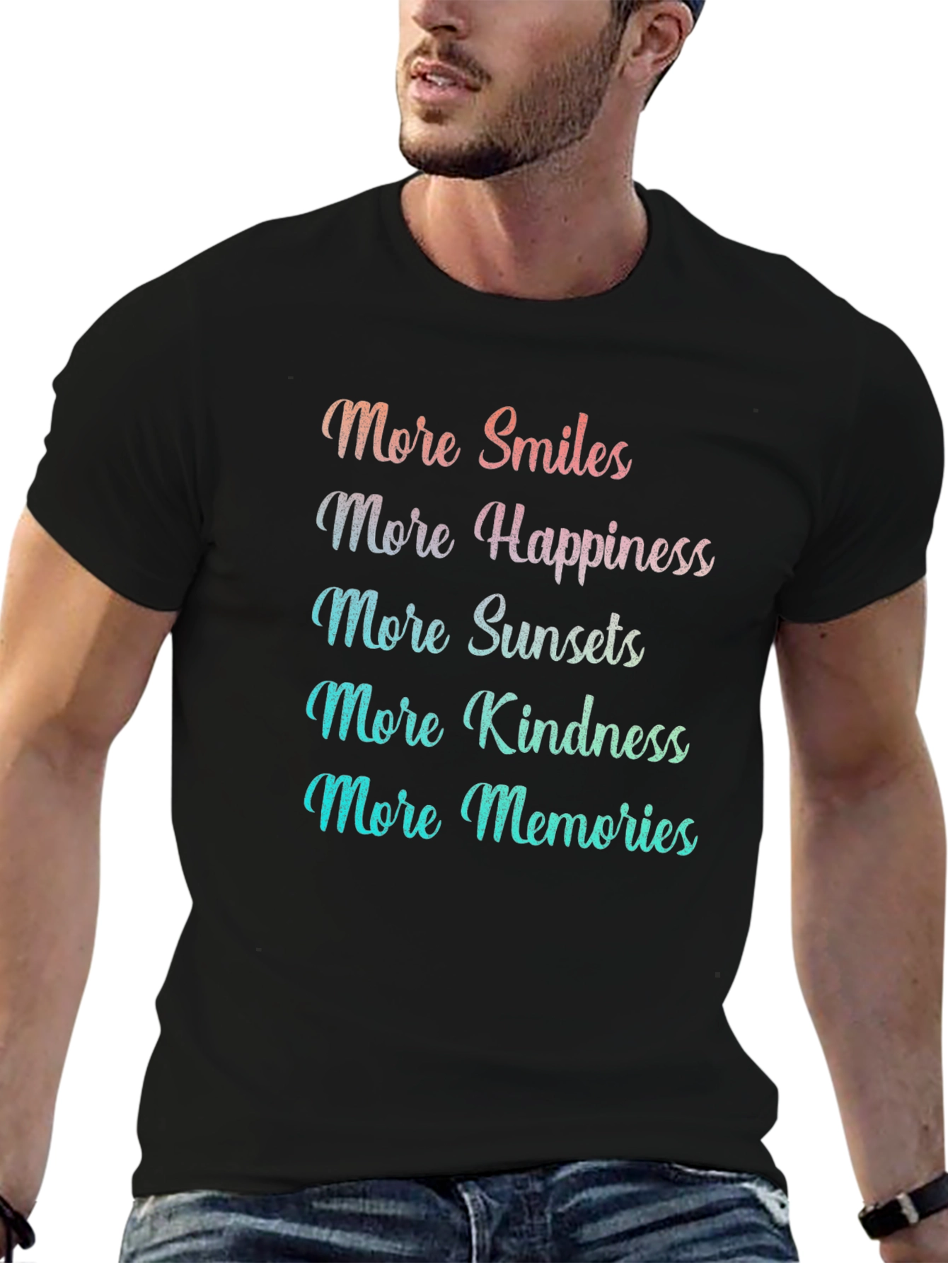 Smiles Happiness Kindness Tee - Inspirational Quote T-Shirt