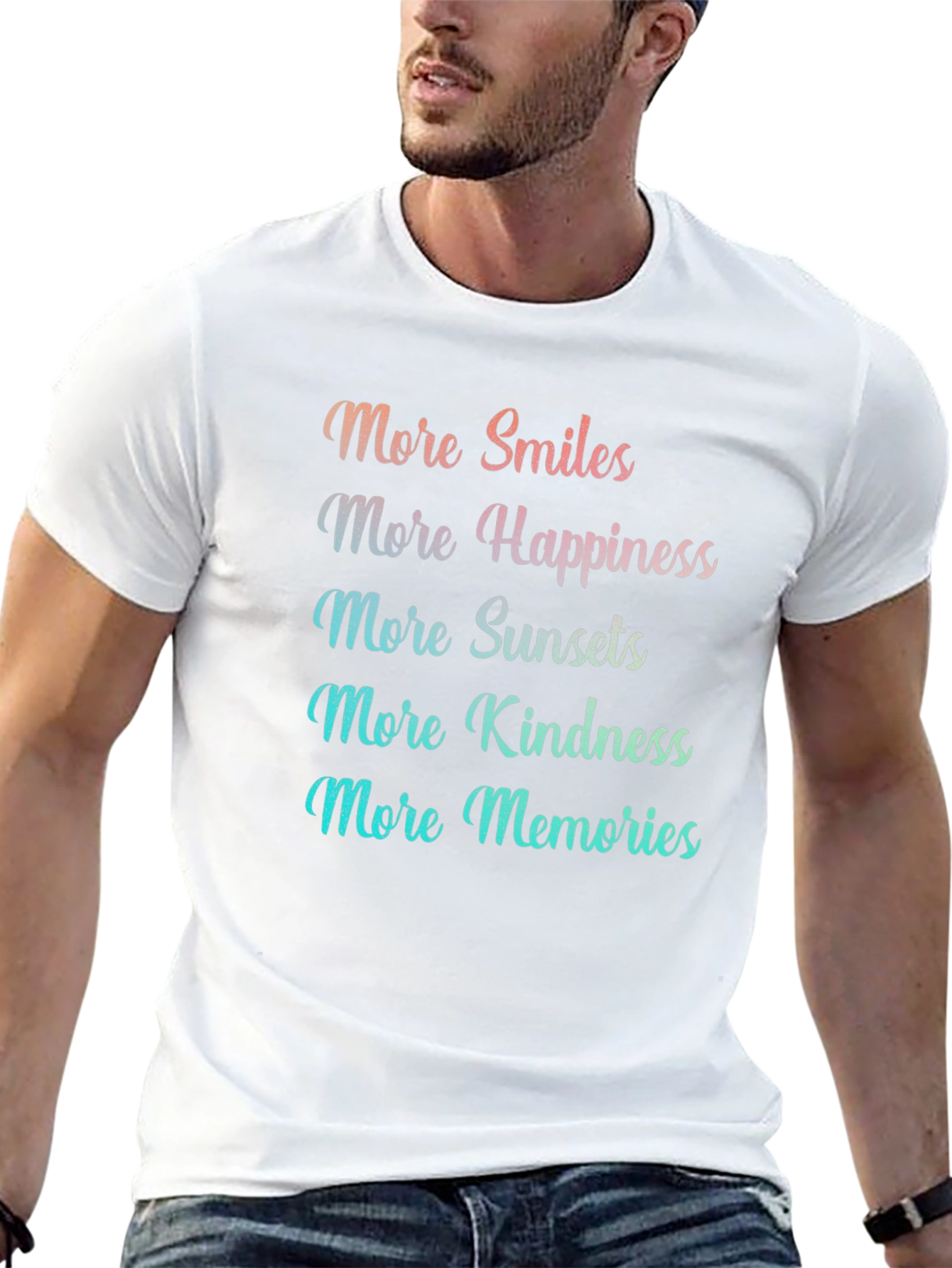 Smiles Happiness Kindness Tee - Inspirational Quote T-Shirt