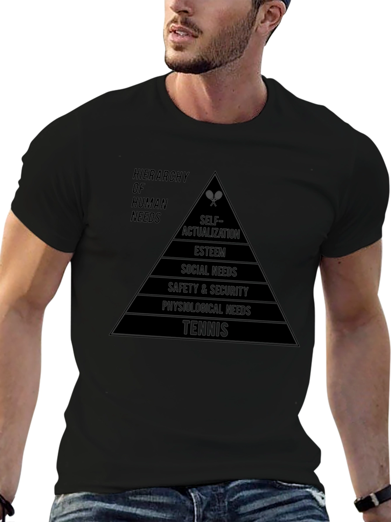 Hierarchy of Needs Tennis T-Shirt