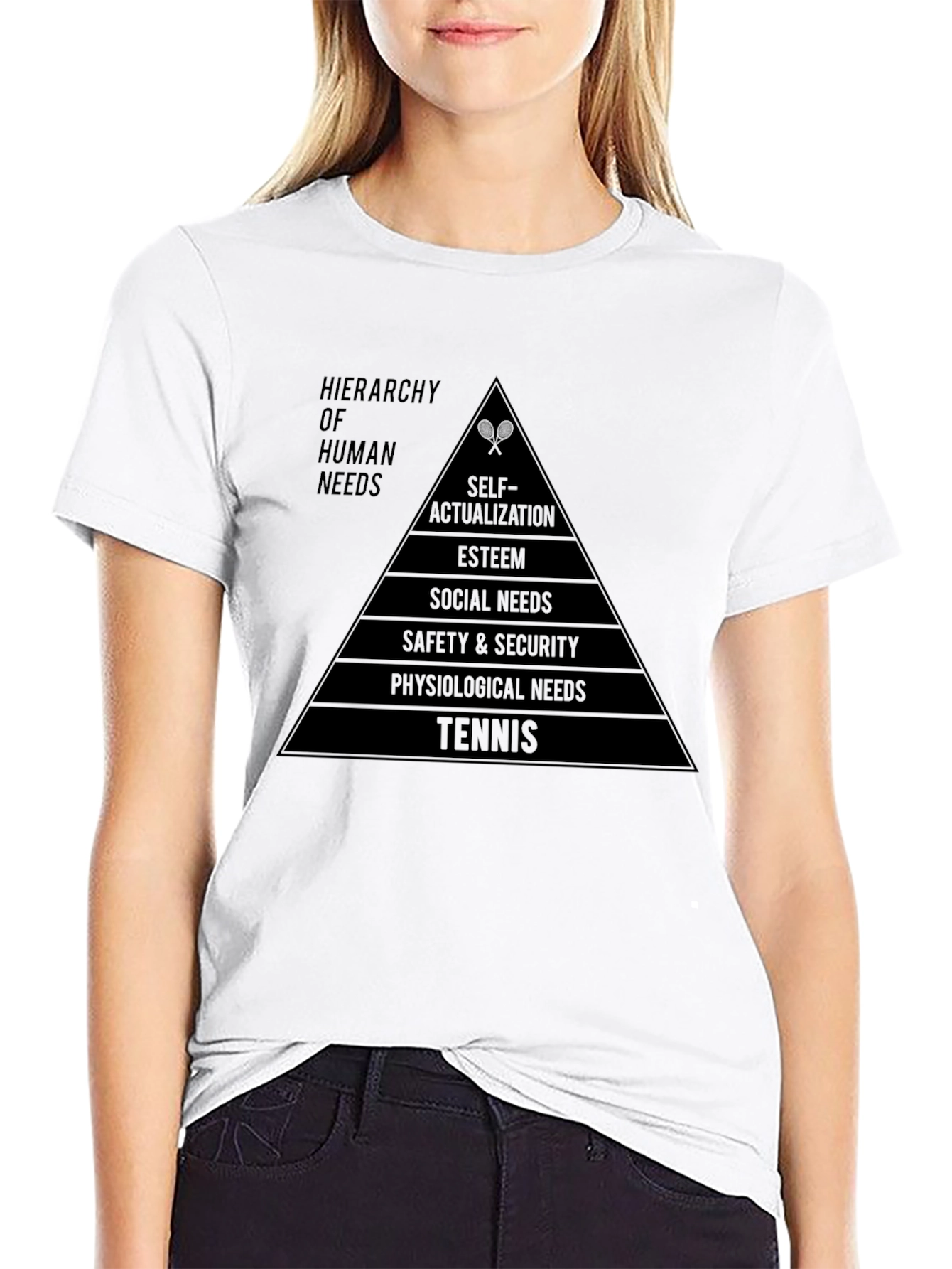 Hierarchy of Needs Tennis T-Shirt