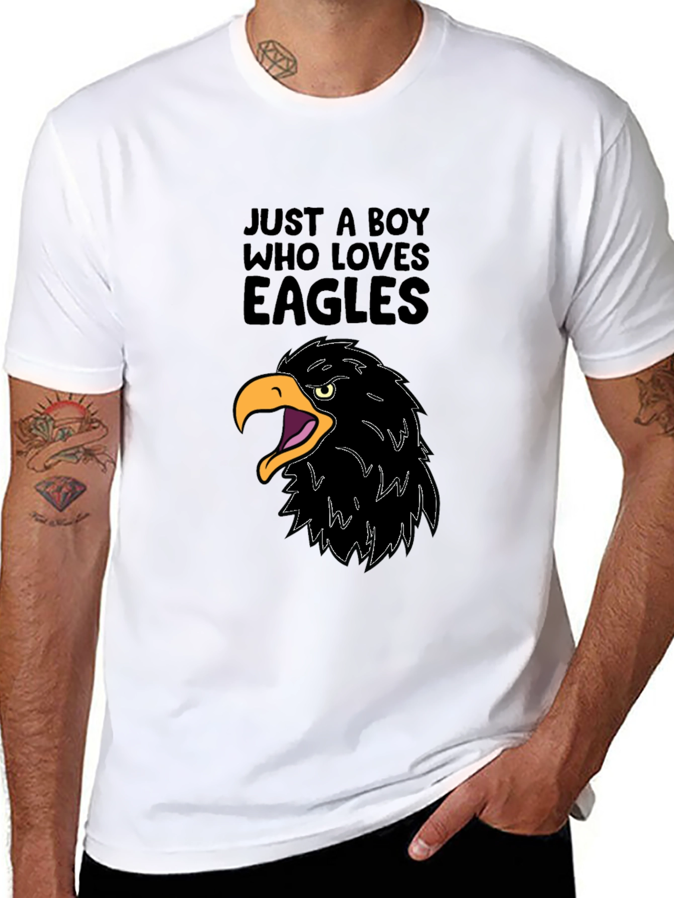Just a Boy Who Loves Eagles Graphic T-Shirt