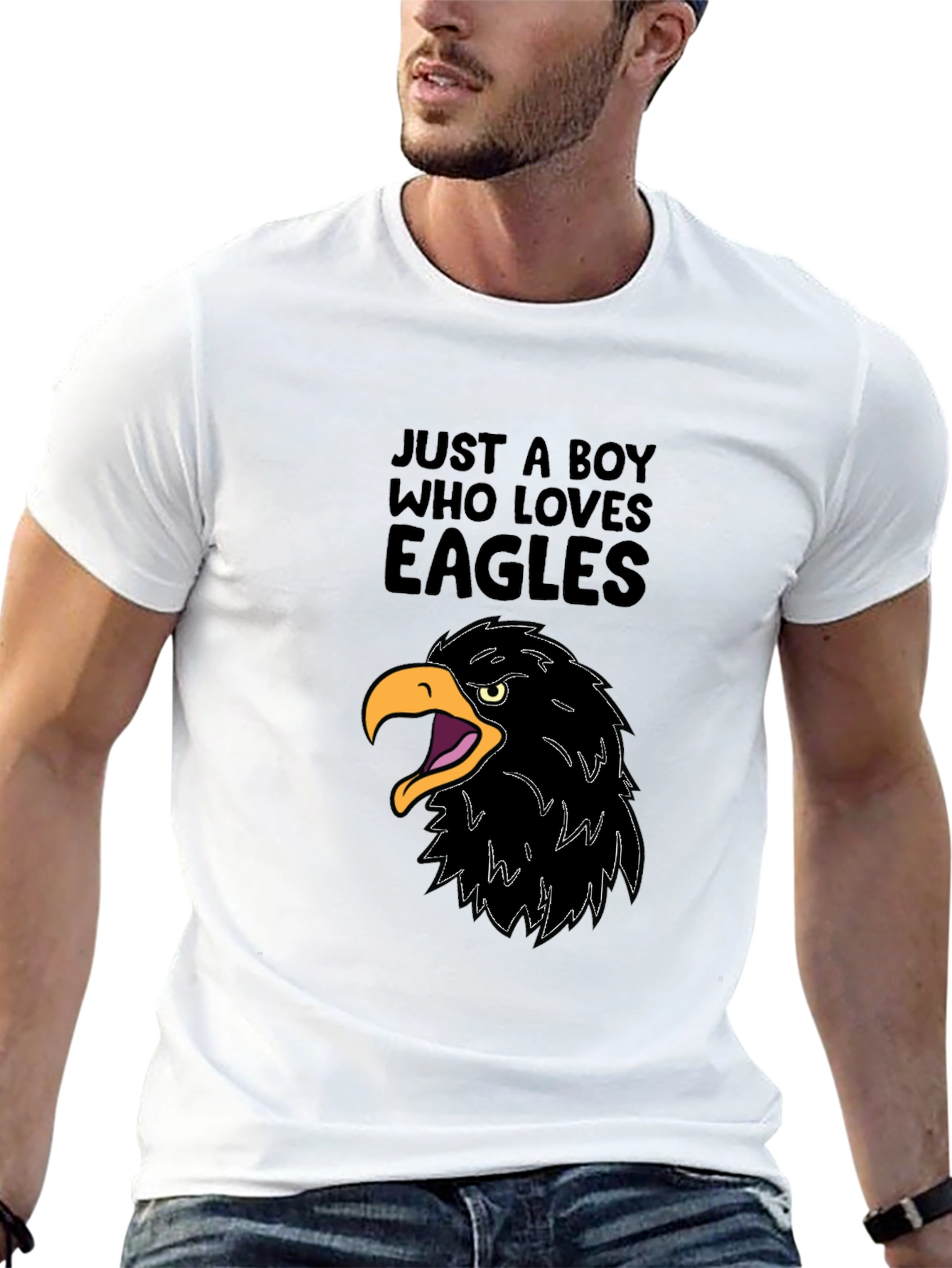 Just a Boy Who Loves Eagles Graphic T-Shirt