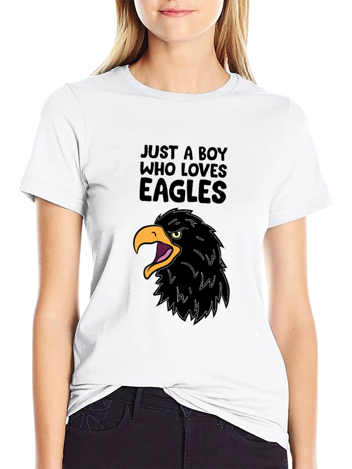 Just a Boy Who Loves Eagles Graphic T-Shirt