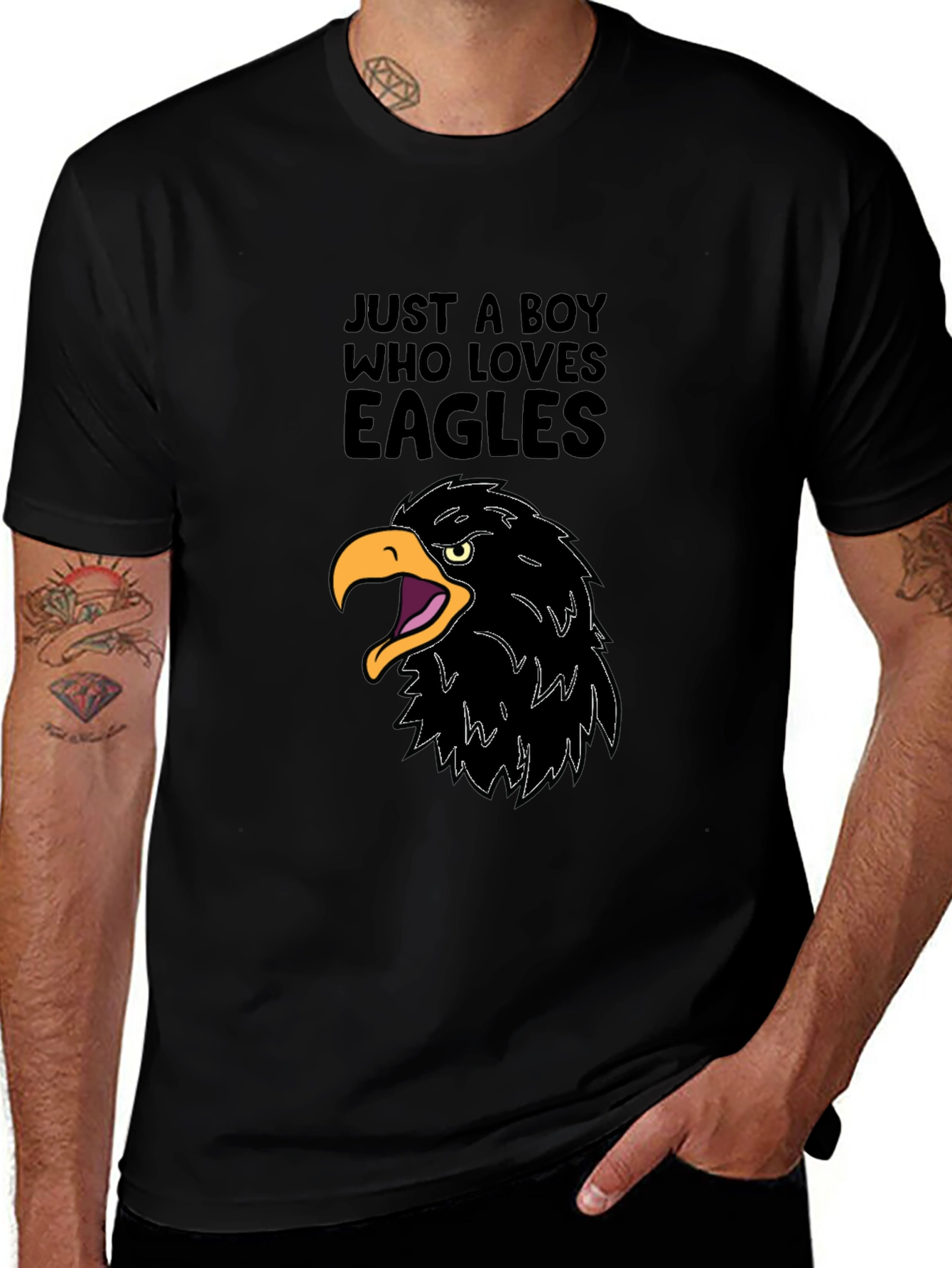 Just a Boy Who Loves Eagles Graphic T-Shirt