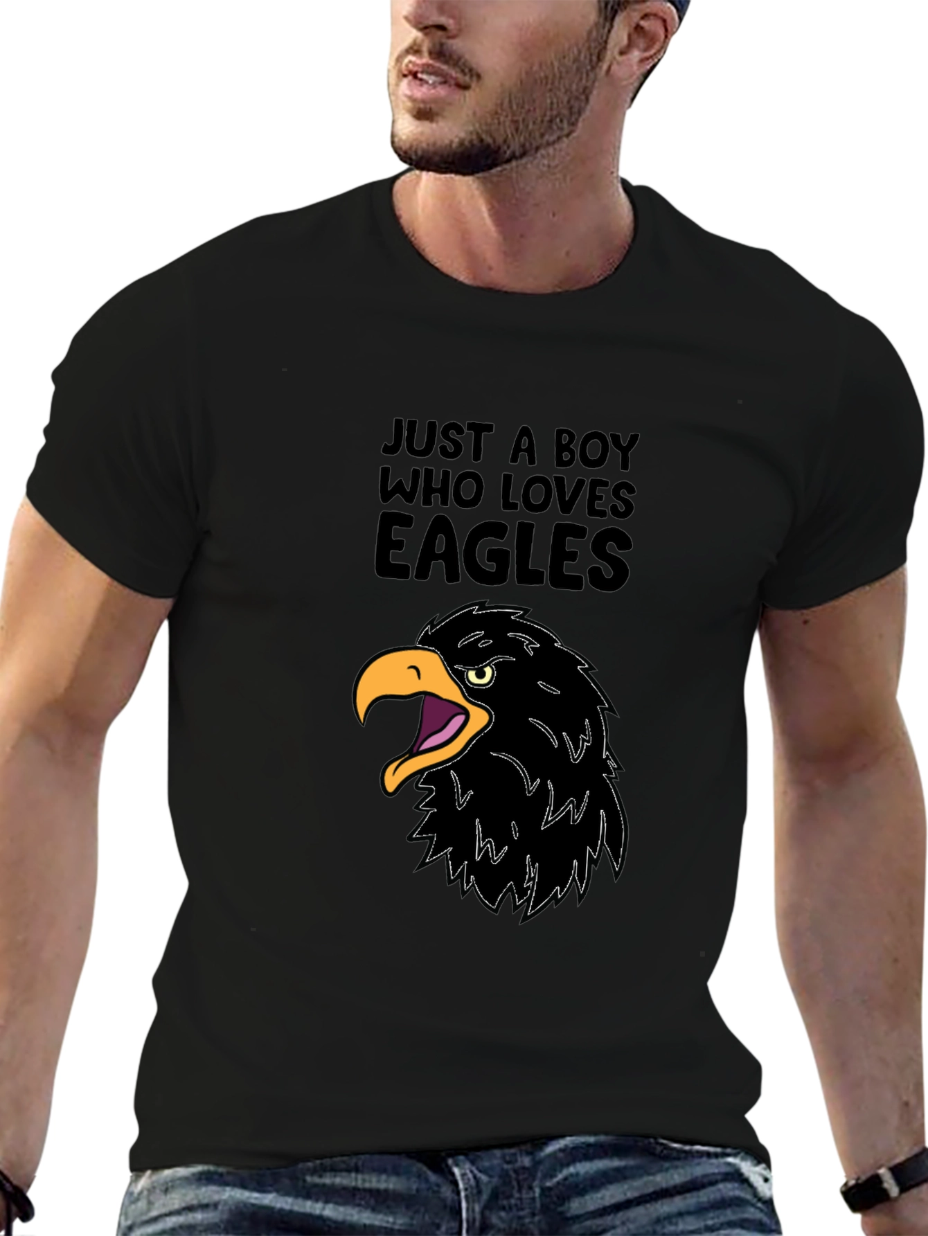 Just a Boy Who Loves Eagles Graphic T-Shirt