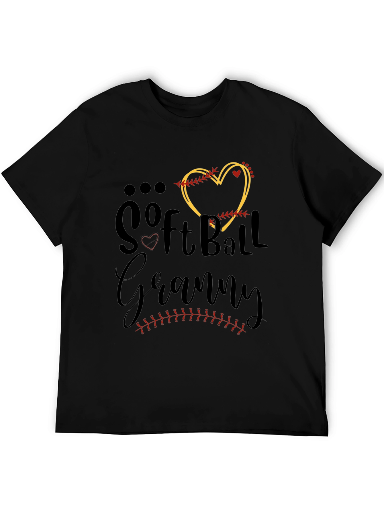 Softball Granny Black T-Shirt