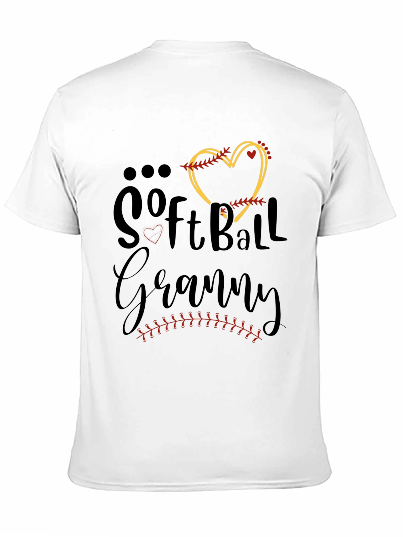 Softball Granny Black T-Shirt