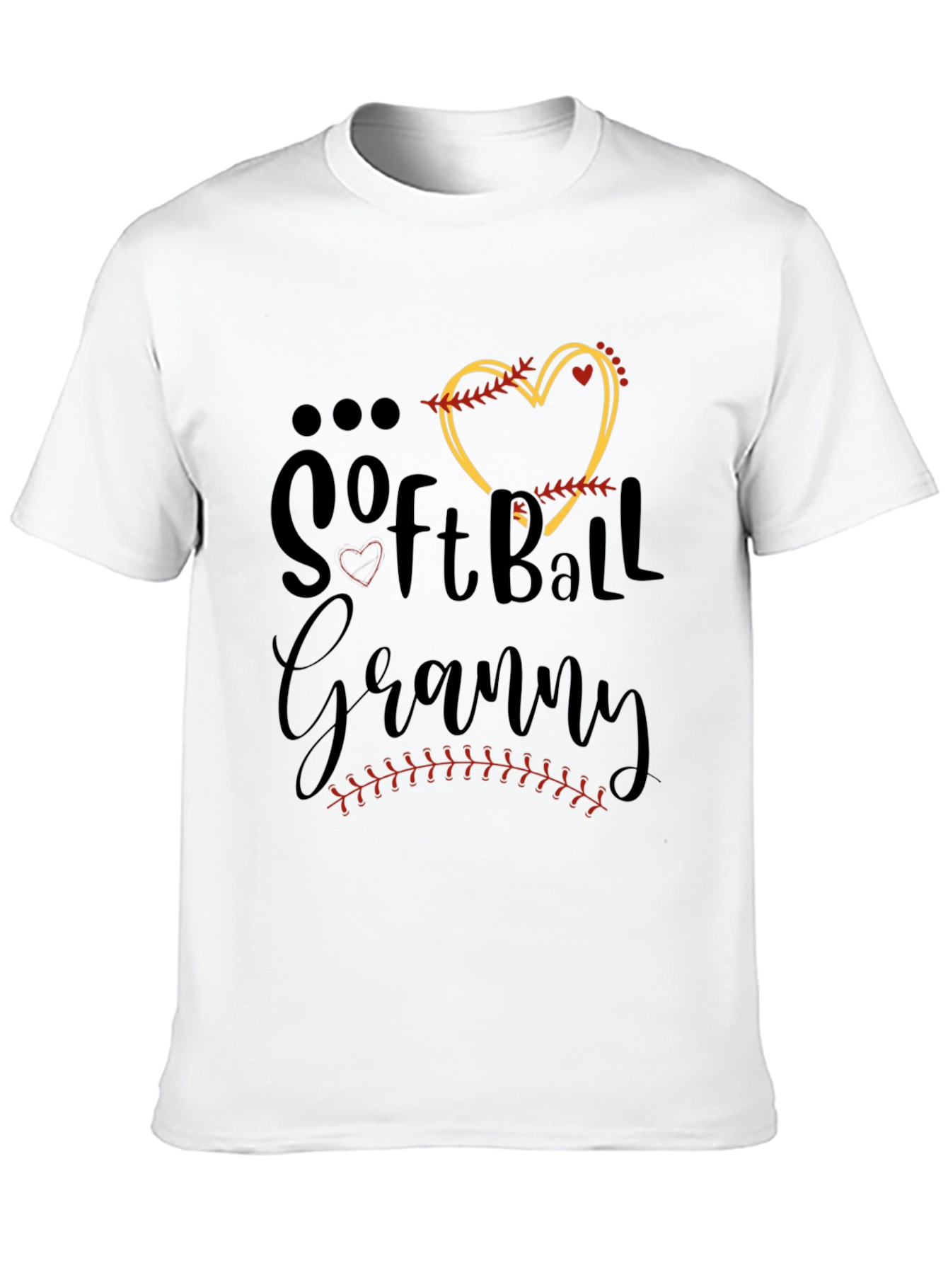 Softball Granny Black T-Shirt