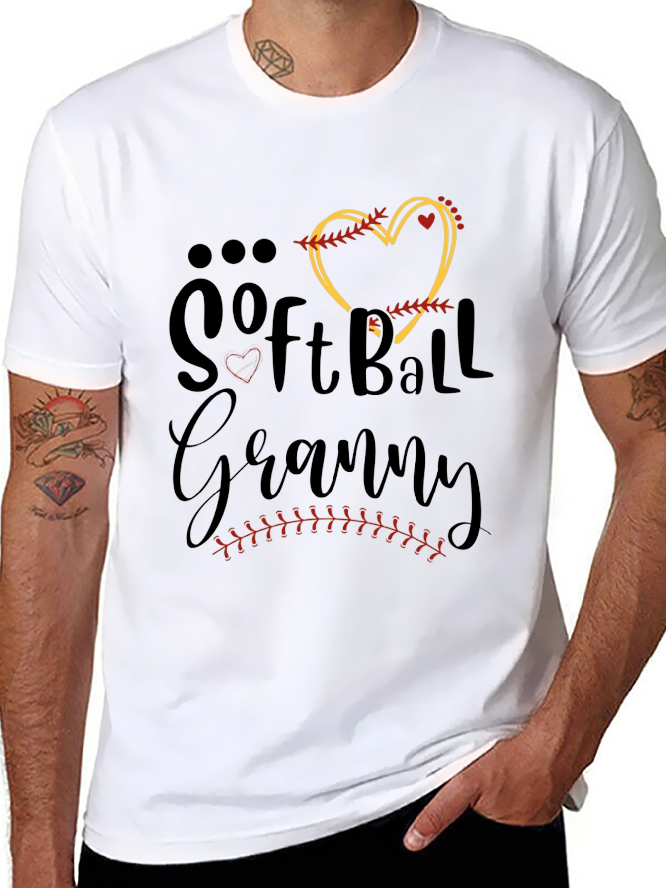 Softball Granny Black T-Shirt