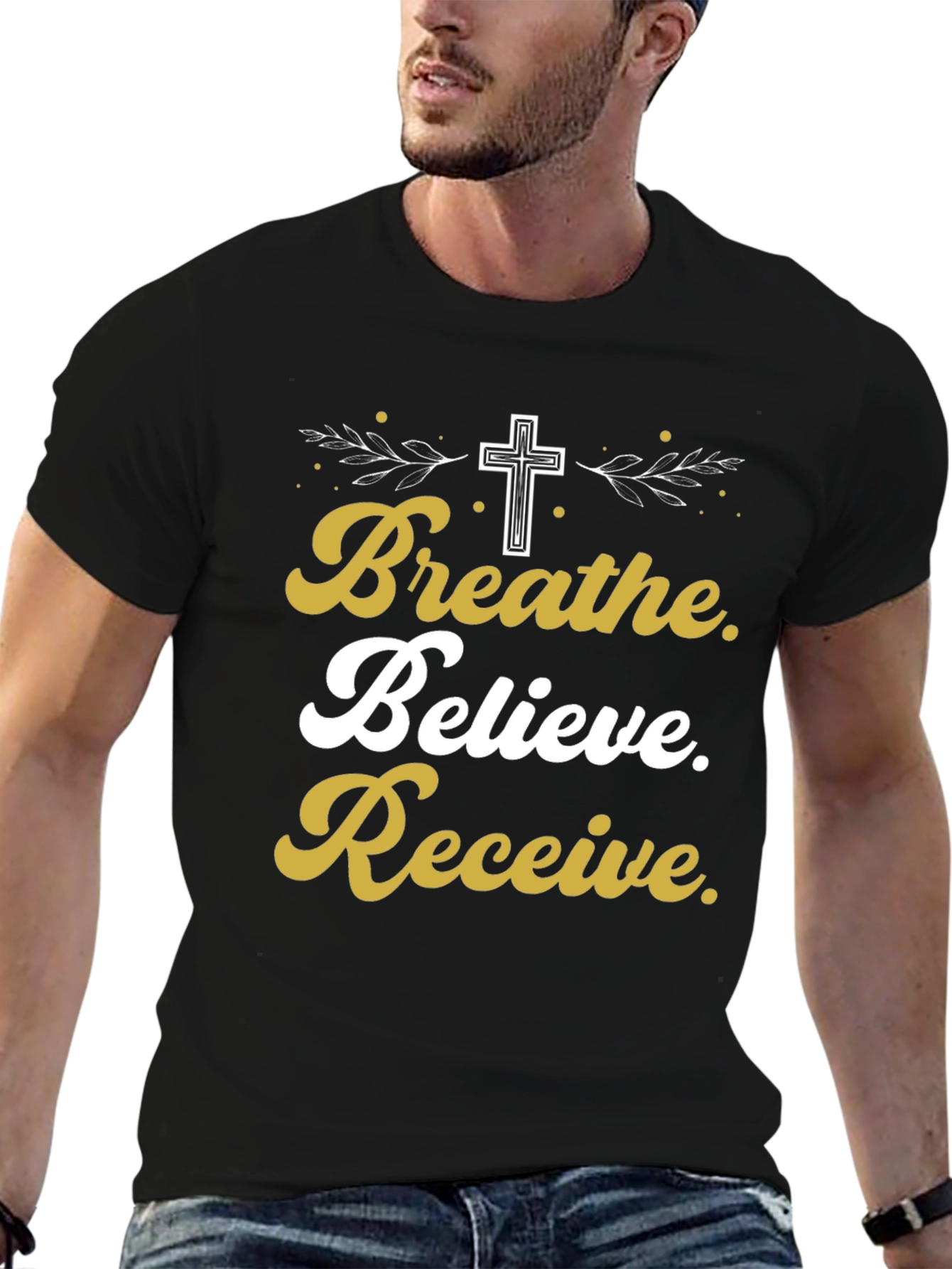Breathe Believe Receive T-Shirt | Christian Inspired Tee