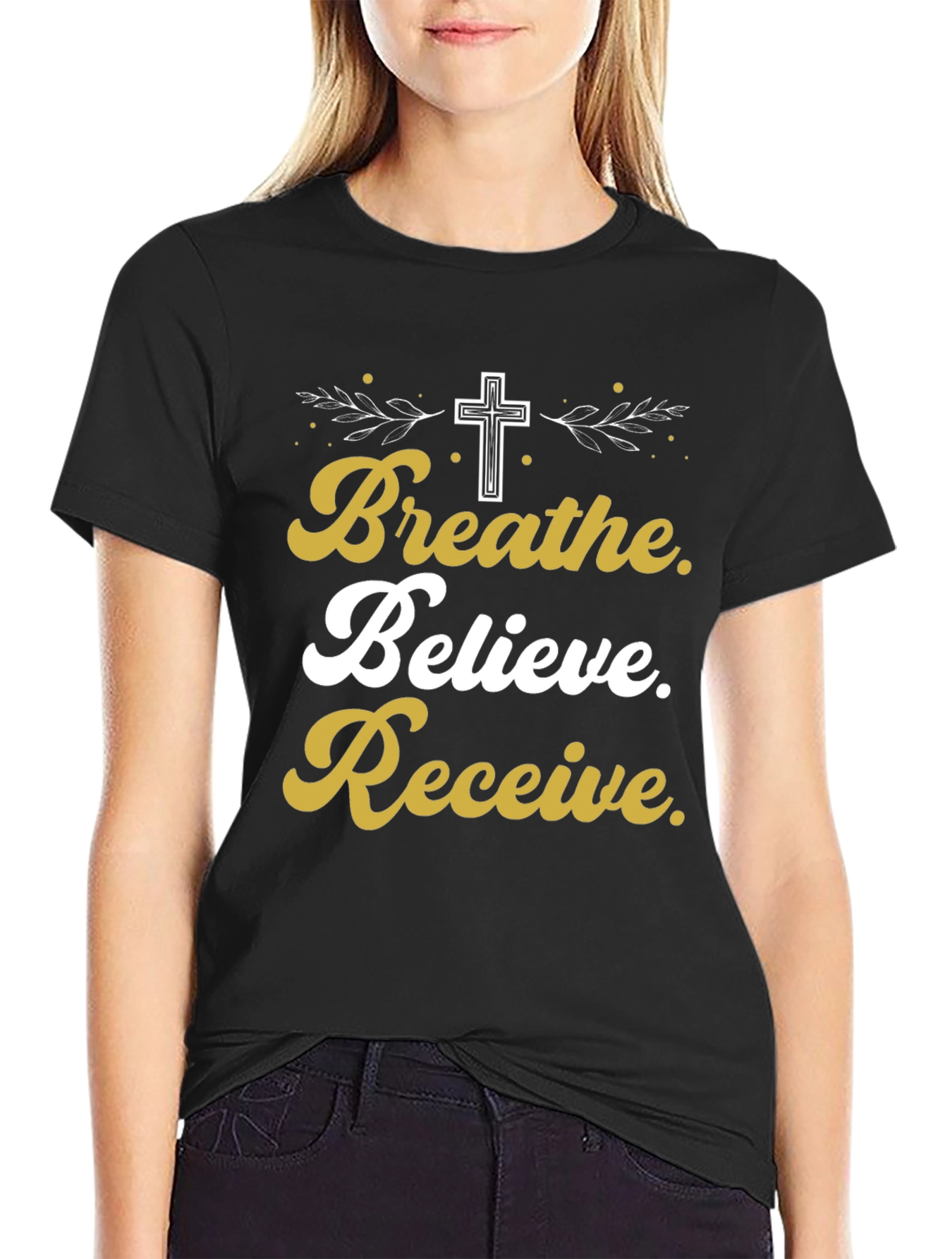 Breathe Believe Receive T-Shirt | Christian Inspired Tee