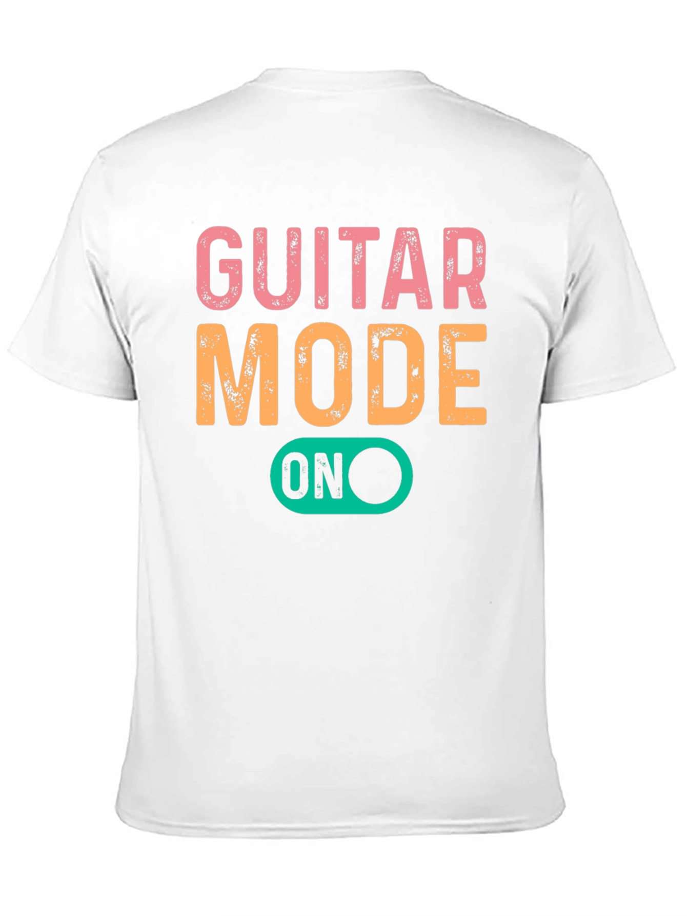 Guitar Mode On Graphic Tee - Black Cotton T-Shirt