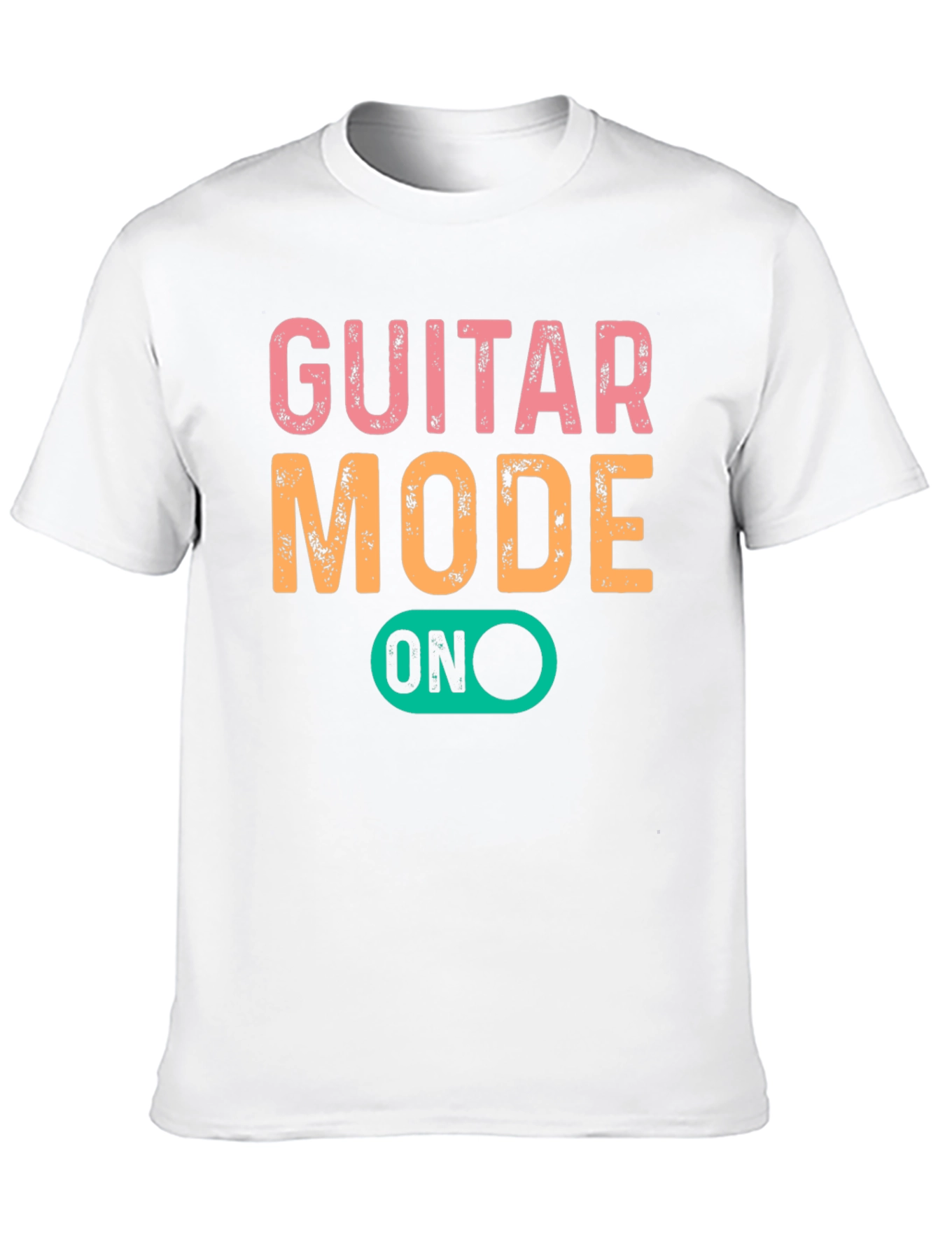 Guitar Mode On Graphic Tee - Black Cotton T-Shirt