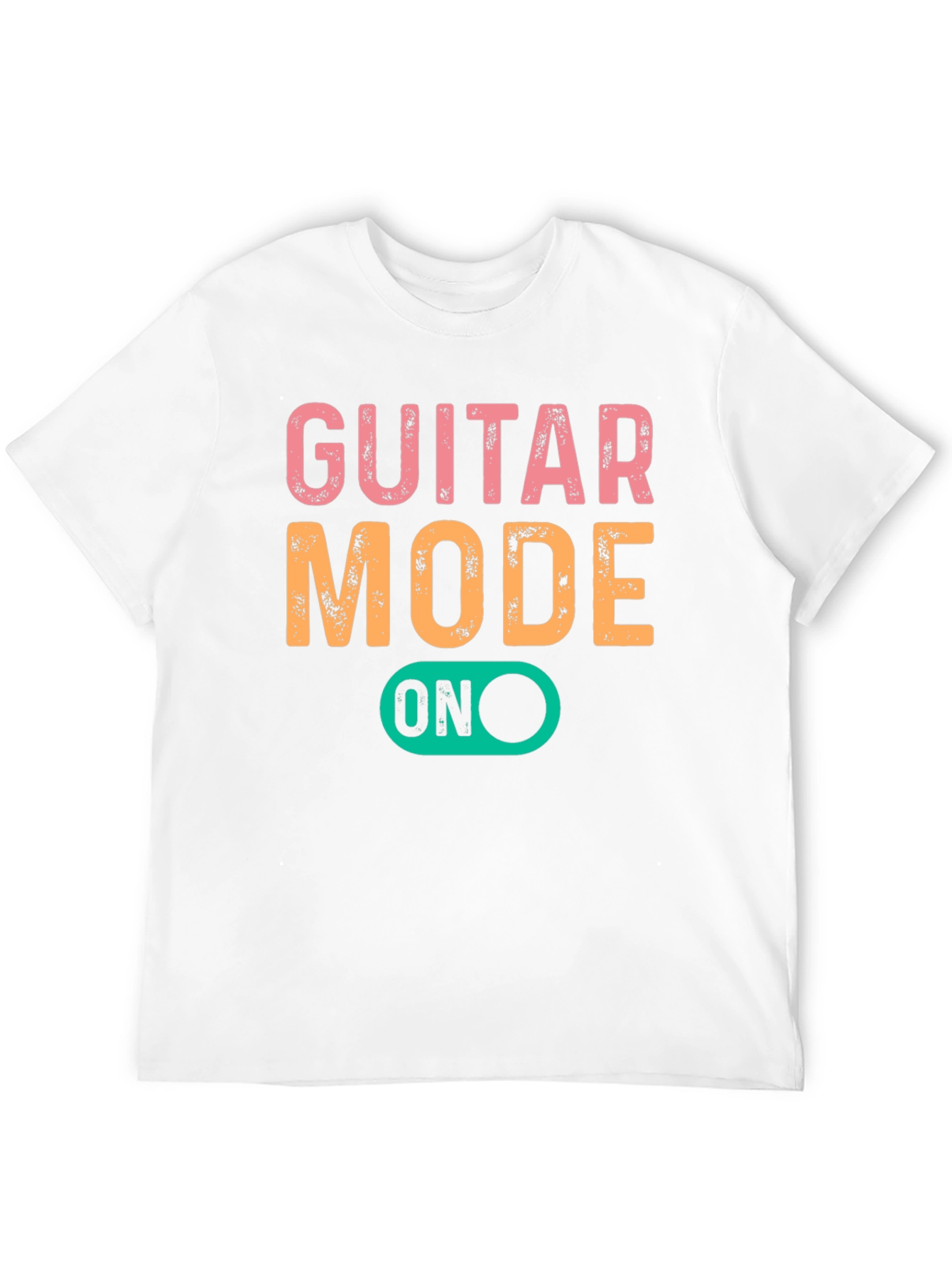 Guitar Mode On Graphic Tee - Black Cotton T-Shirt