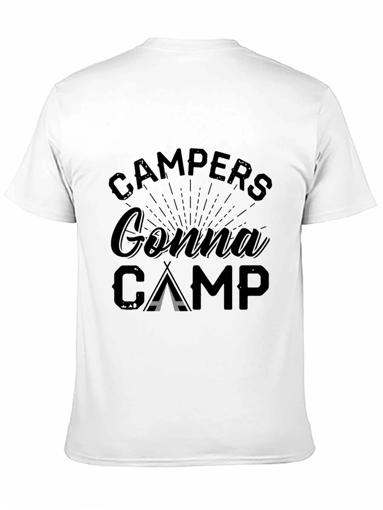 Campers Gonna Camp Graphic T-Shirt - Black