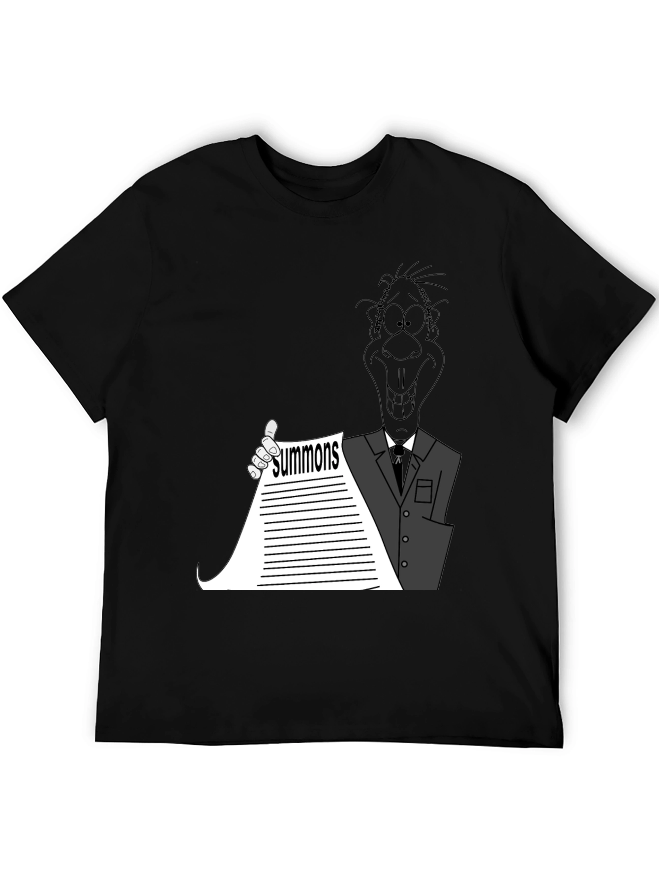 Cartoon Summons Black T-Shirt