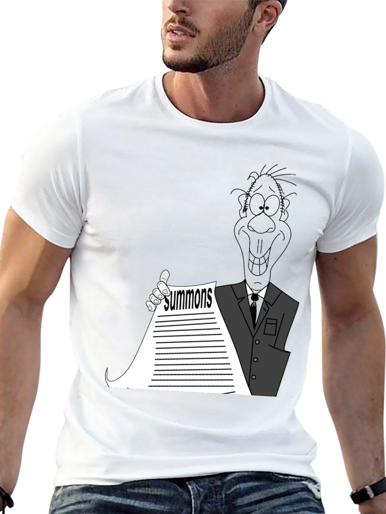 Cartoon Summons Black T-Shirt