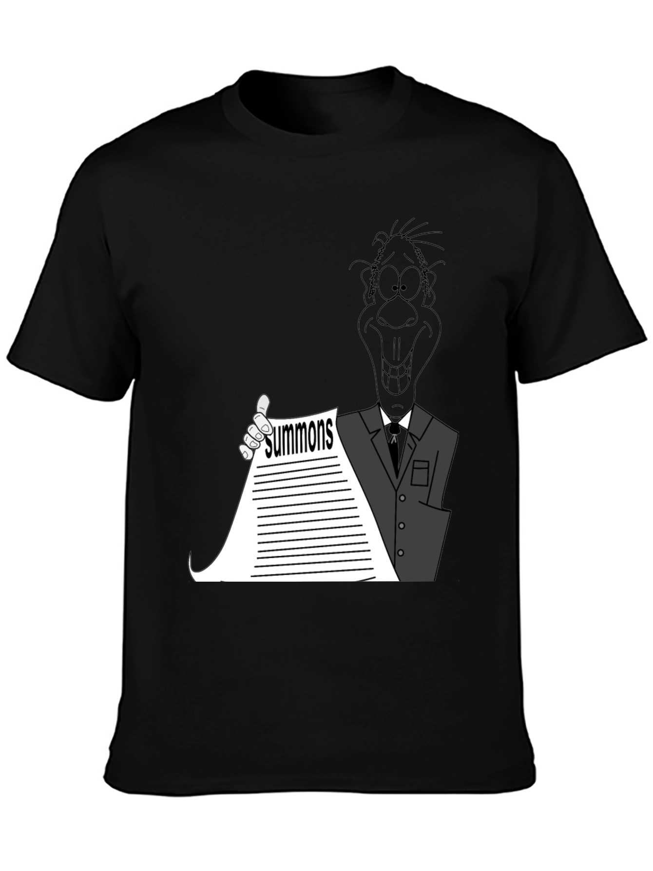 Cartoon Summons Black T-Shirt