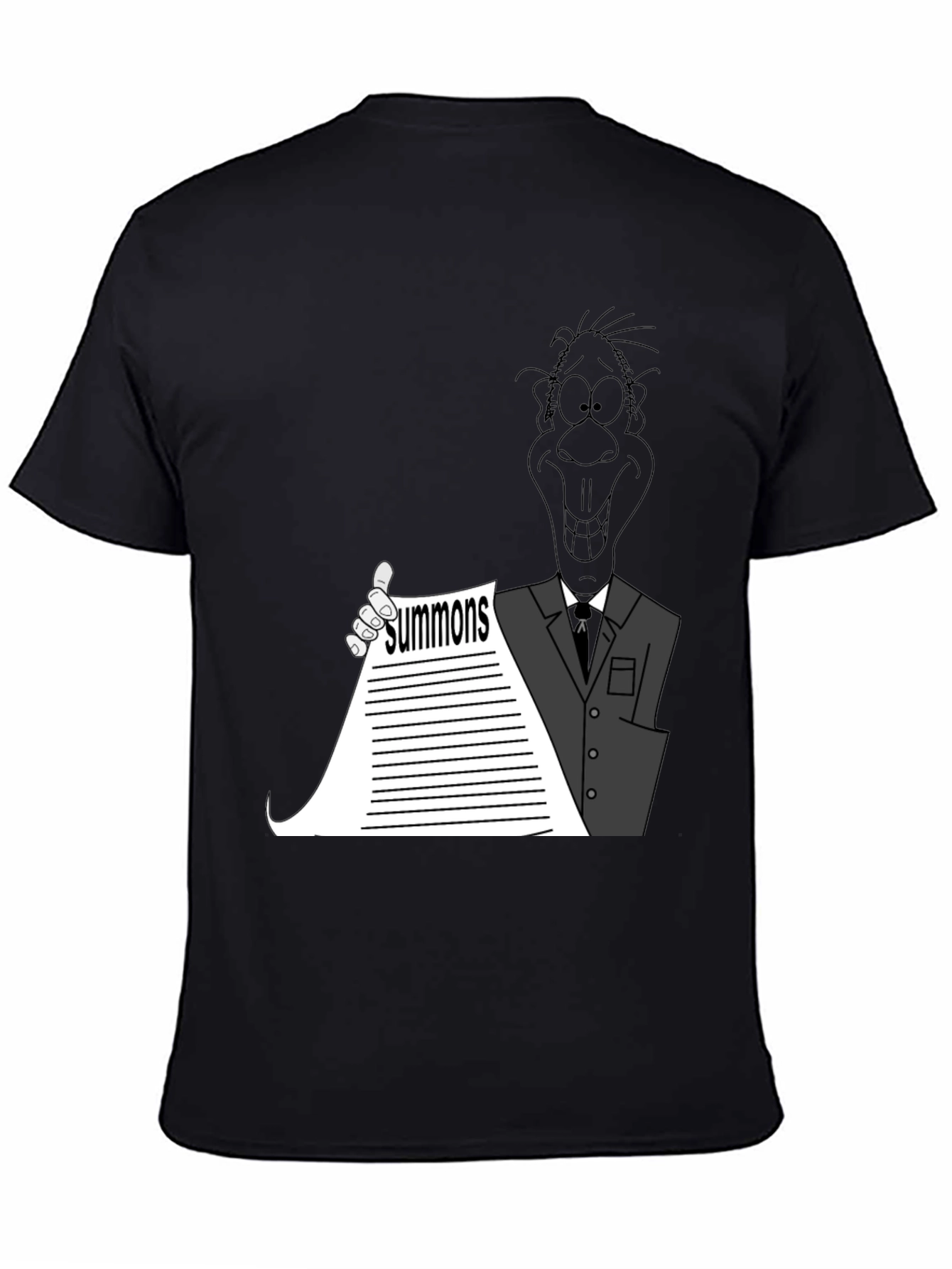 Cartoon Summons Black T-Shirt
