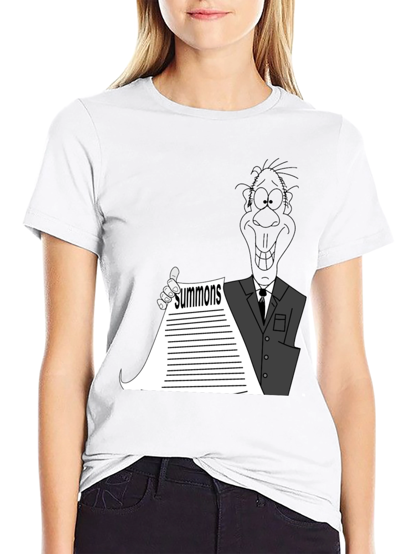 Cartoon Summons Black T-Shirt
