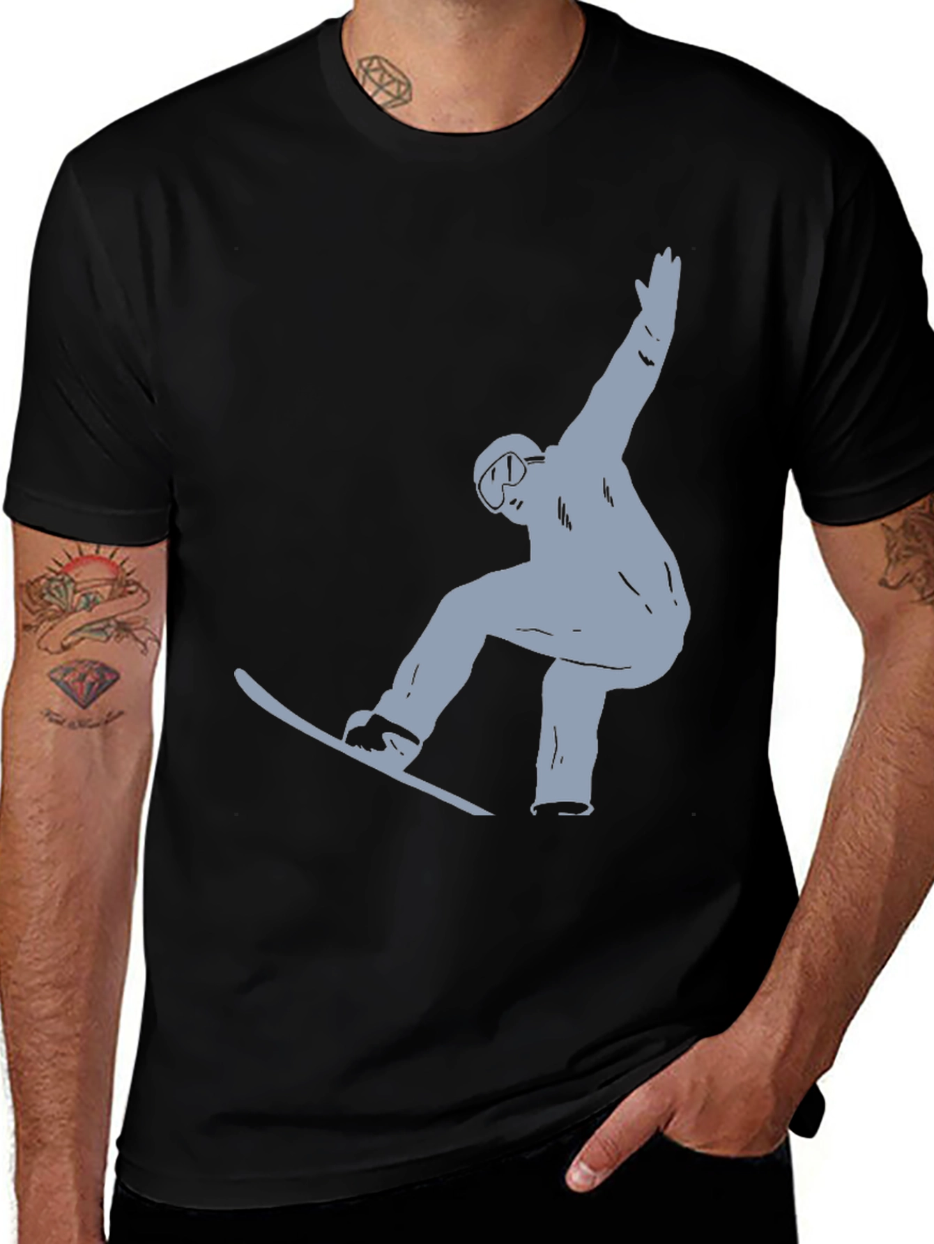 Snowboarder Graphic T-Shirt - Cool Ride Style