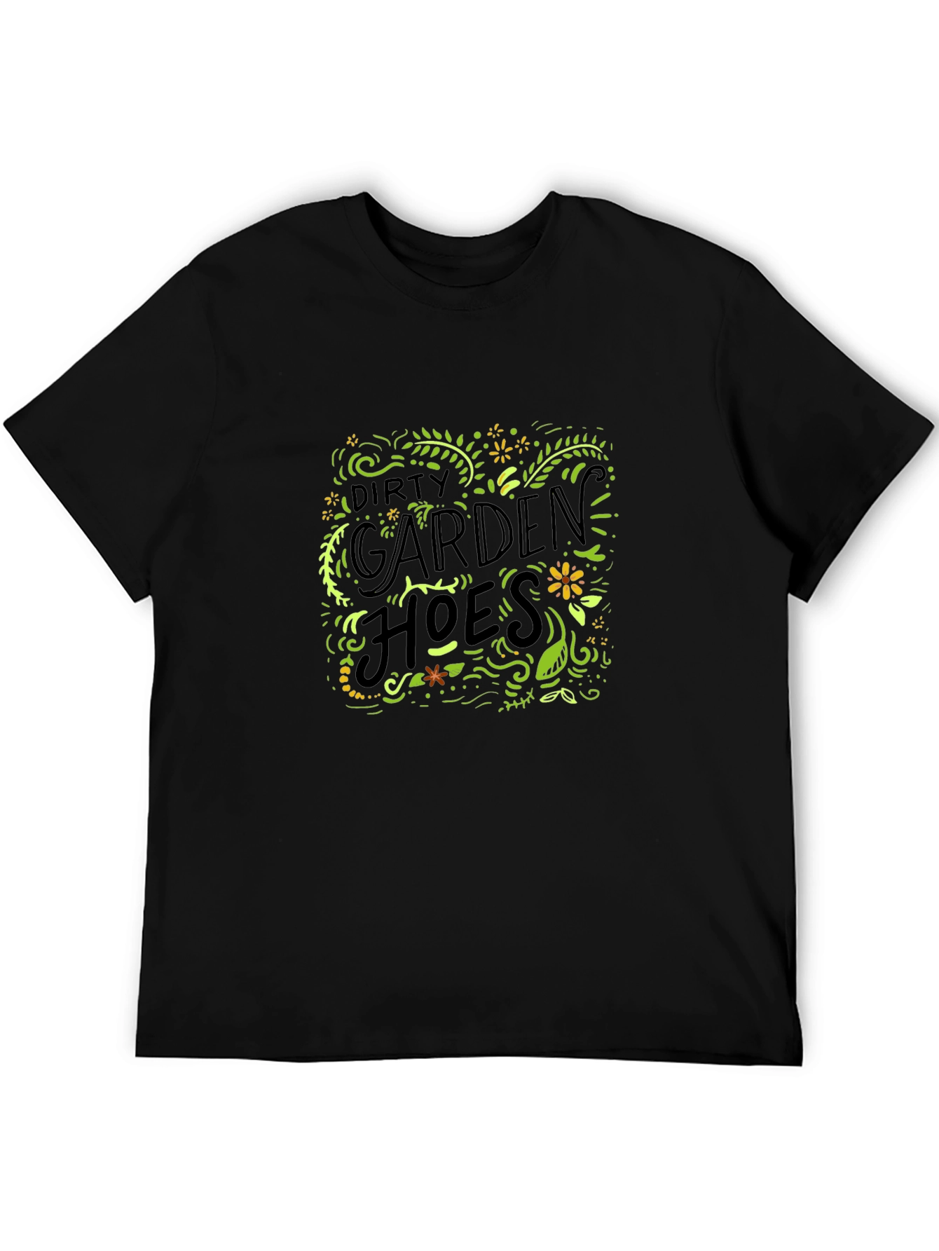 Dirty Garden Hoes Graphic Tee - Black Cotton T-Shirt