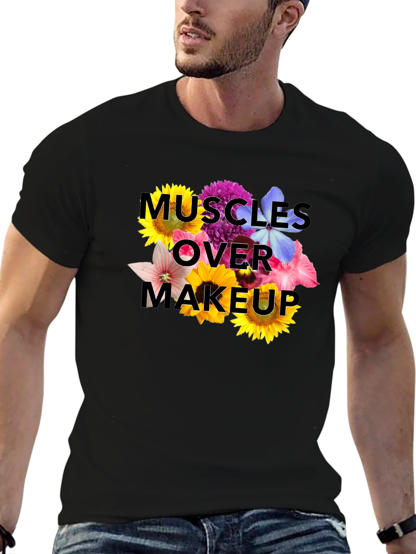 Muscles Over Makeup Floral T-Shirt