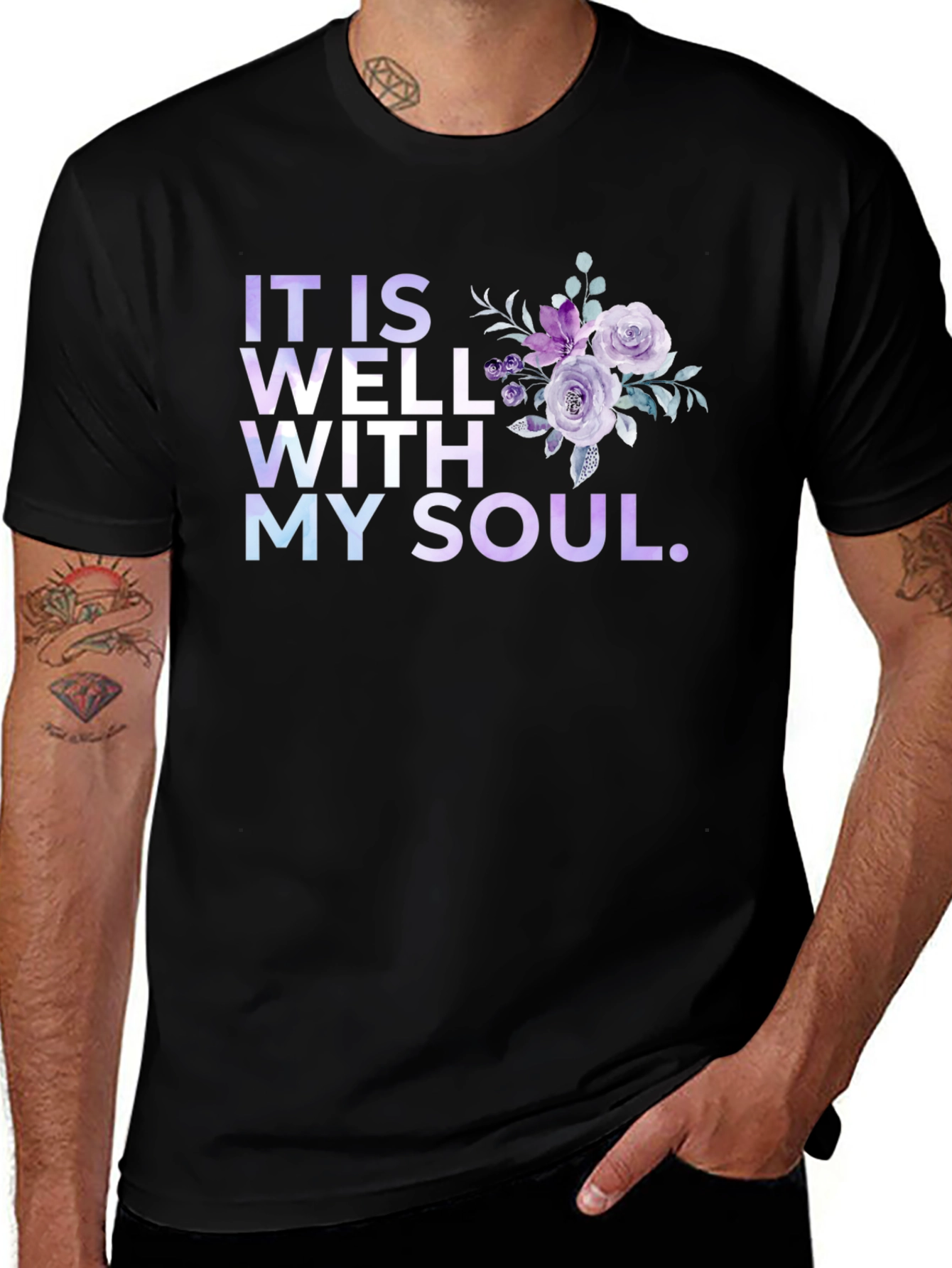 It Is Well With My Soul Floral T-Shirt