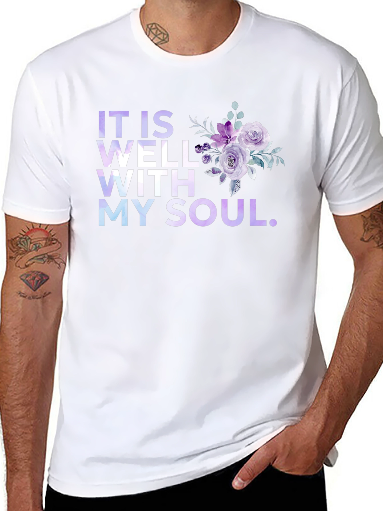 It Is Well With My Soul Floral T-Shirt