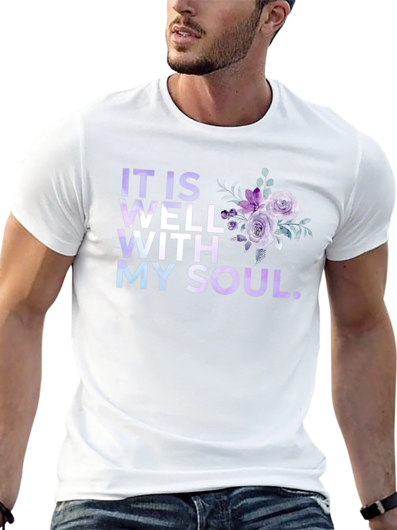 It Is Well With My Soul Floral T-Shirt