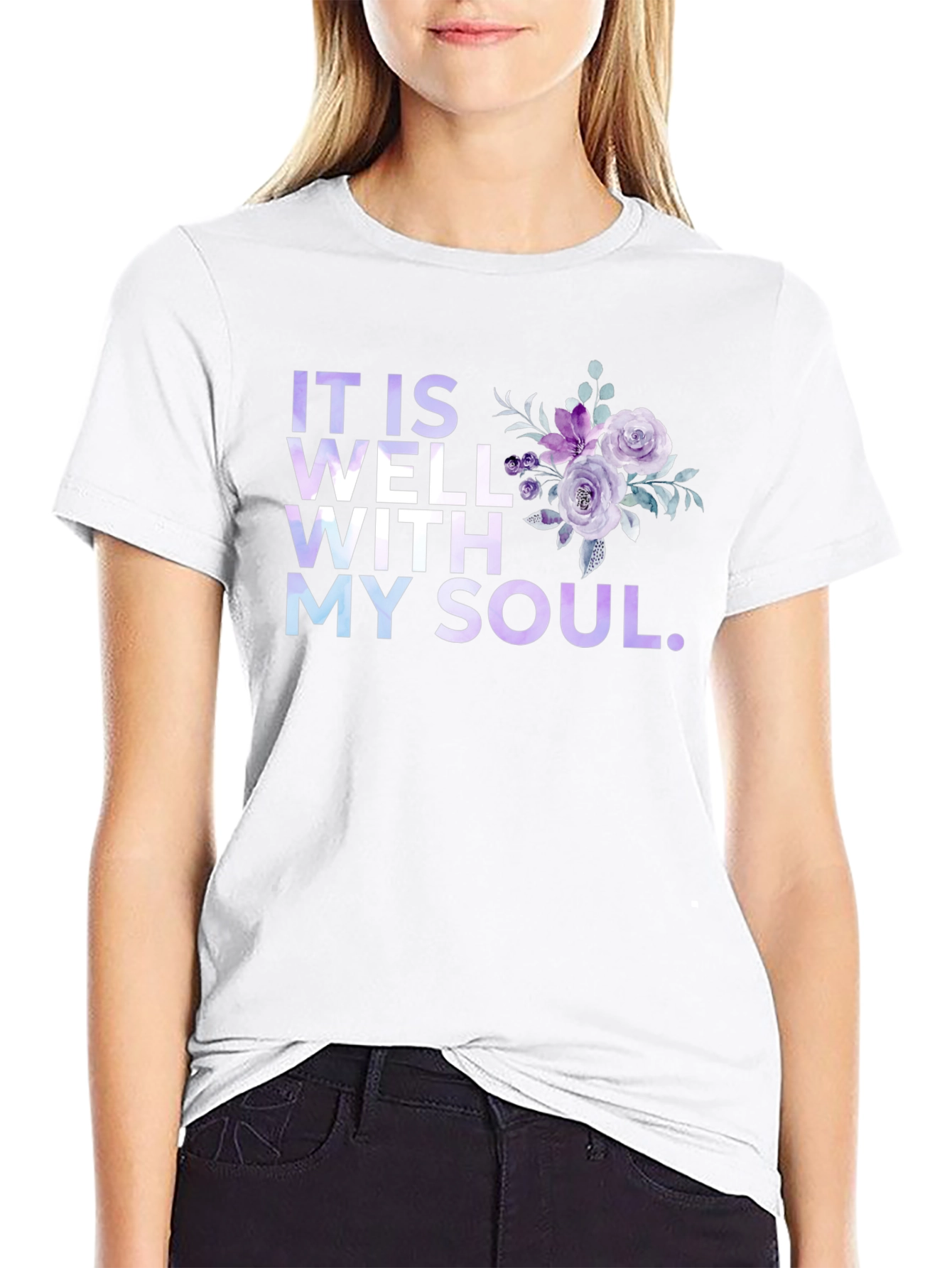 It Is Well With My Soul Floral T-Shirt
