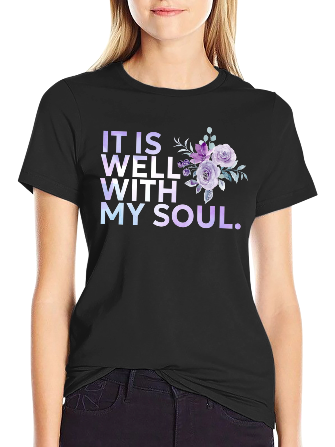 It Is Well With My Soul Floral T-Shirt