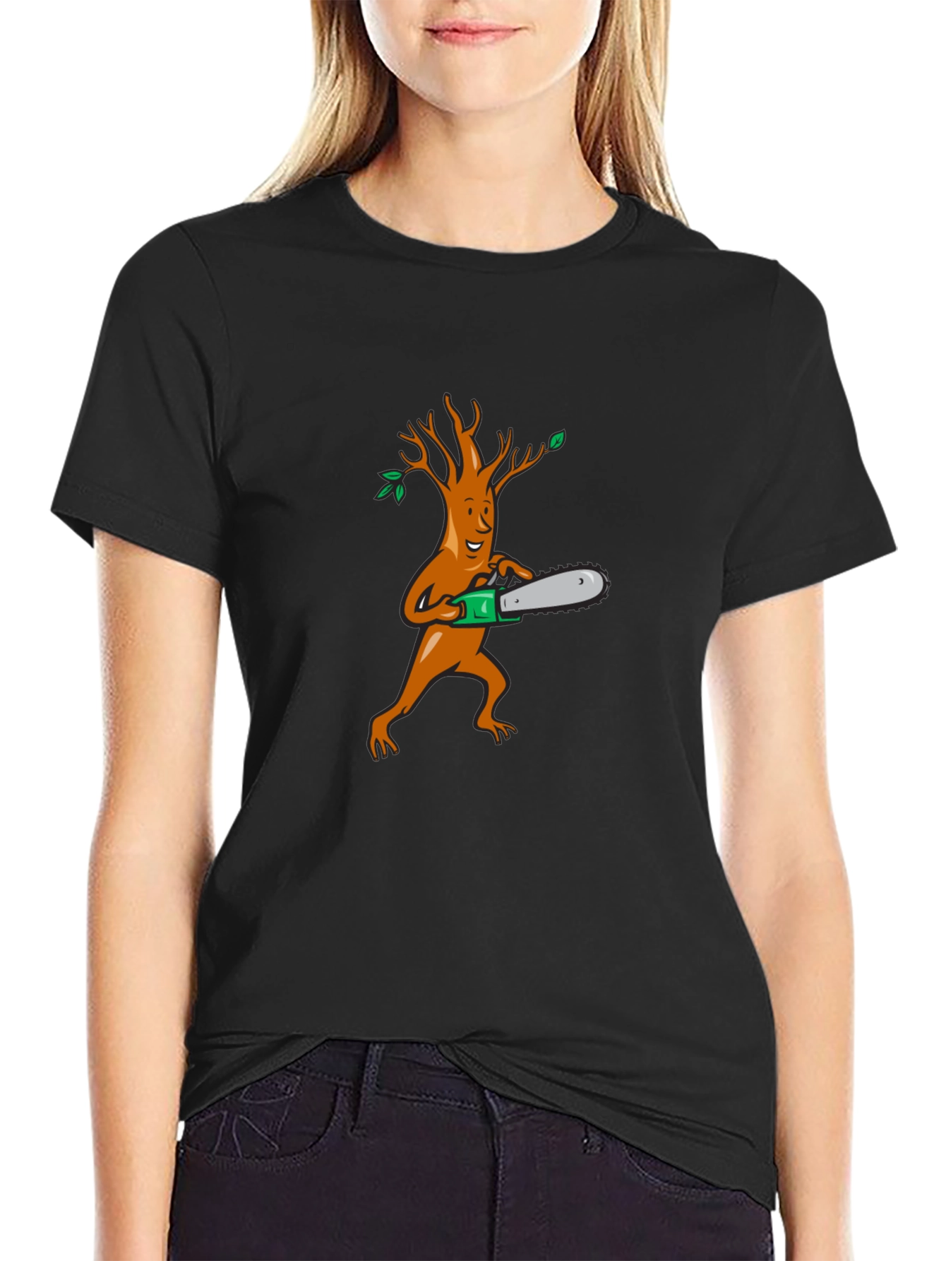 Tree with Chainsaw T-Shirt