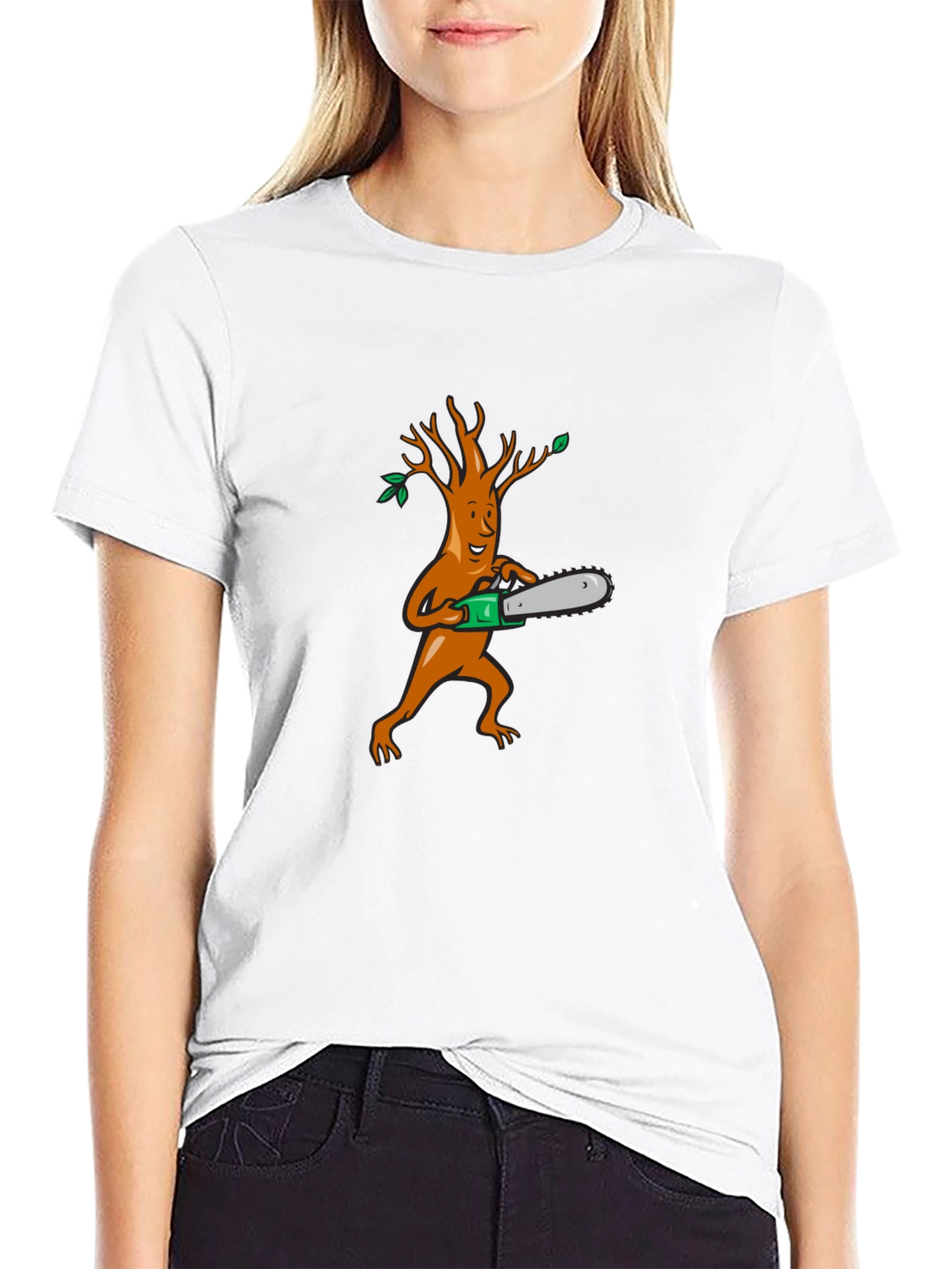 Tree with Chainsaw T-Shirt