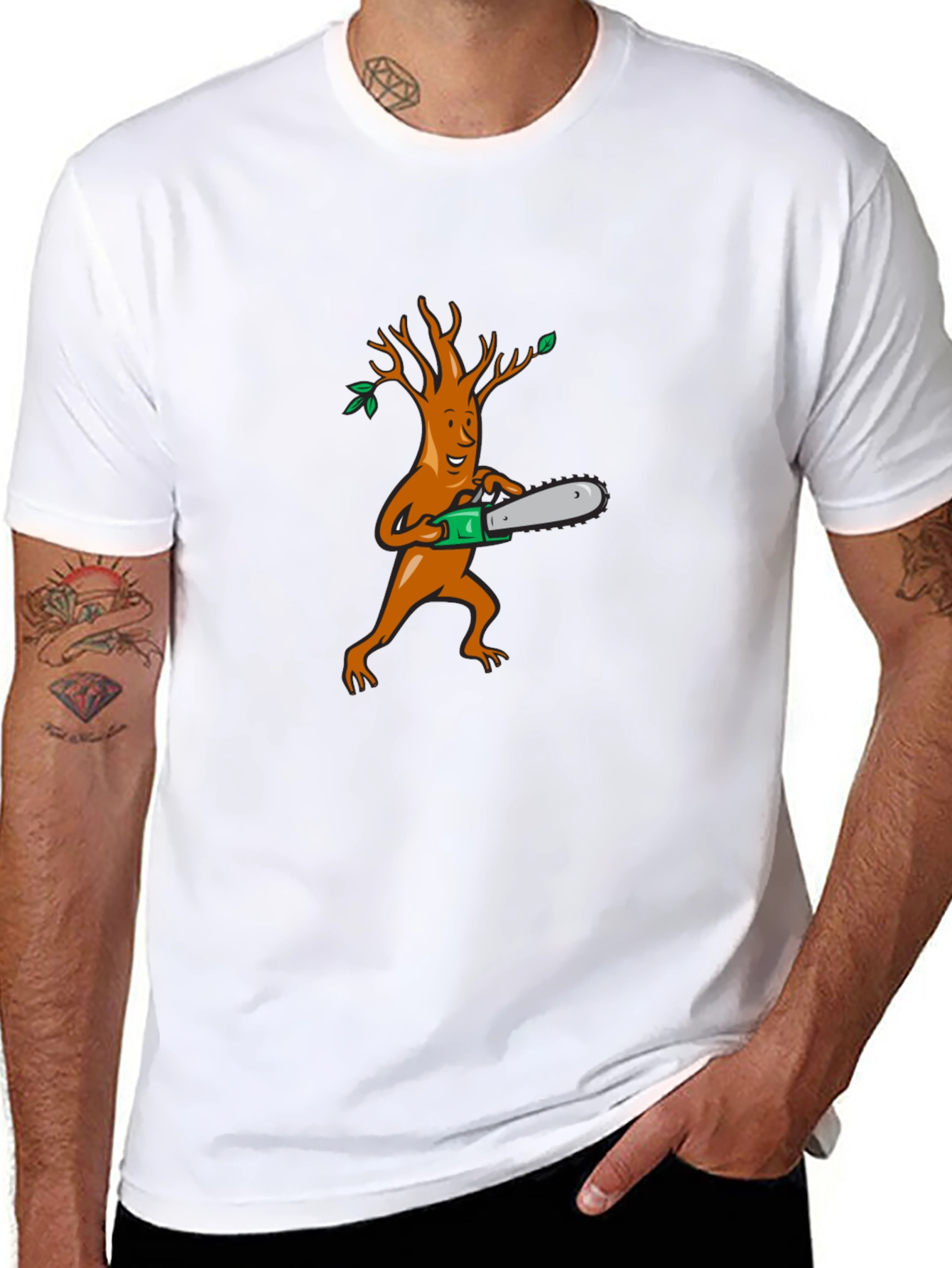 Tree with Chainsaw T-Shirt