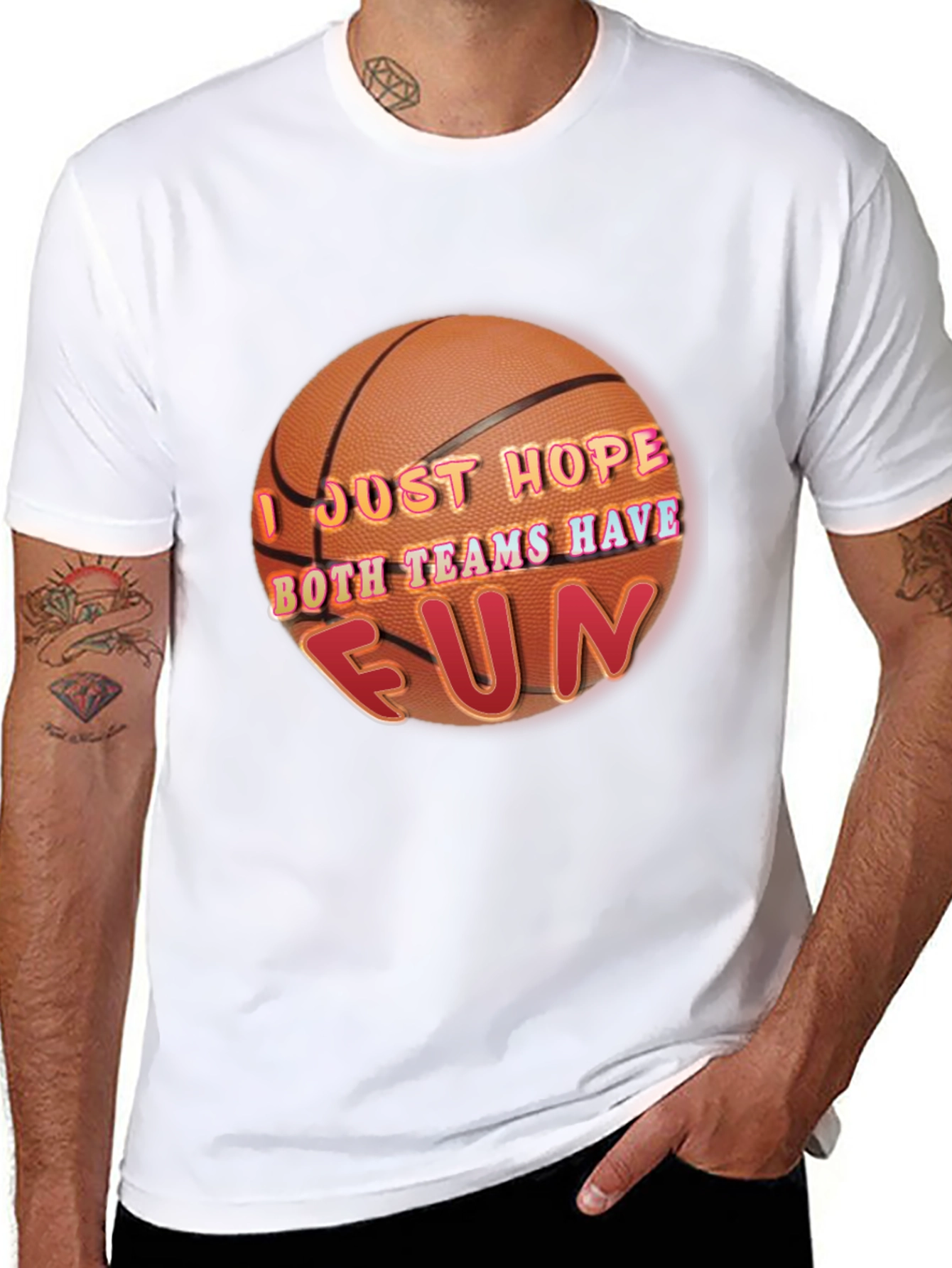 Basketball Fun Graphic T-Shirt
