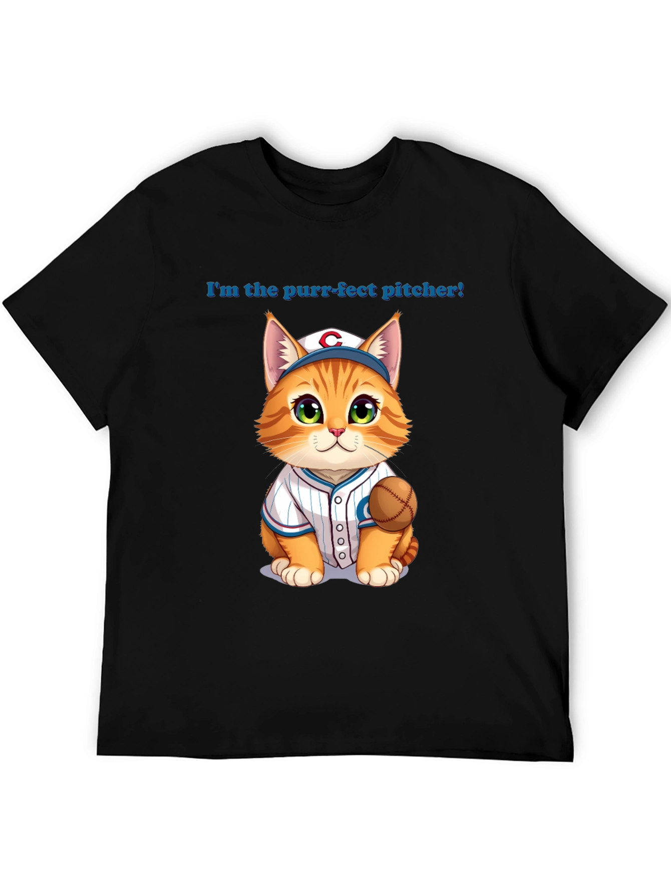 Purr-fect Pitcher Cat T-Shirt