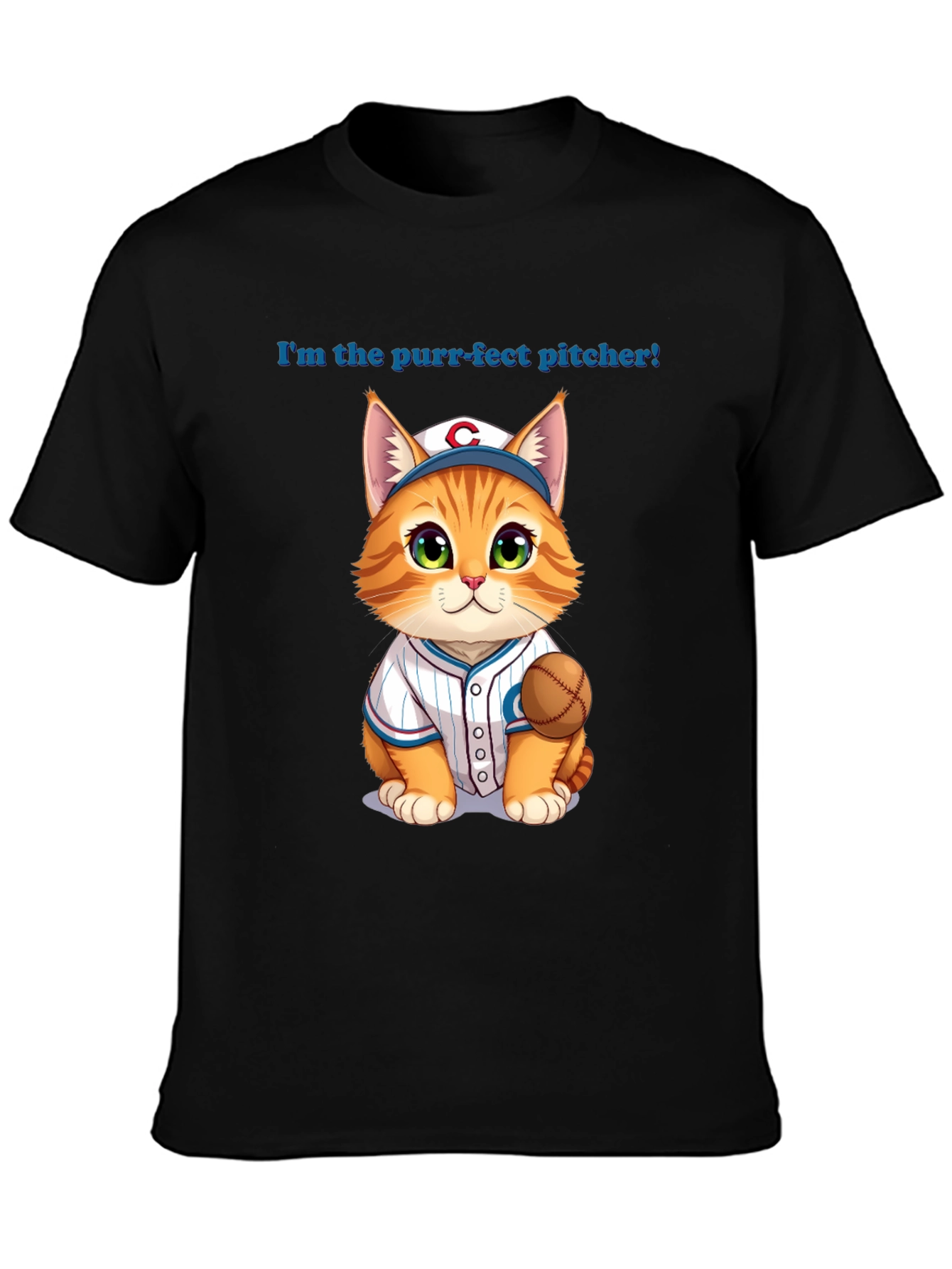 Purr-fect Pitcher Cat T-Shirt