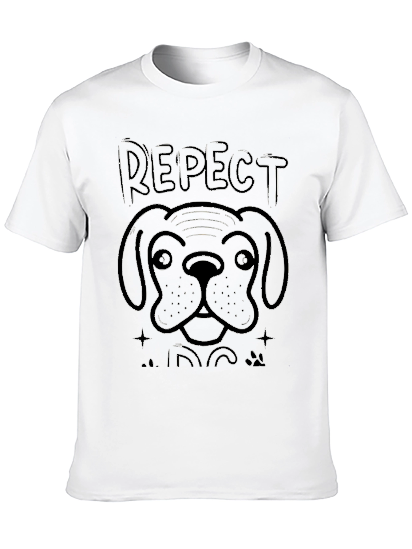 Respect Dog Graphic Tee - Mens Black T-Shirt