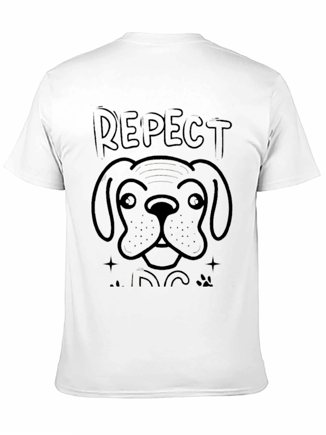 Respect Dog Graphic Tee - Mens Black T-Shirt