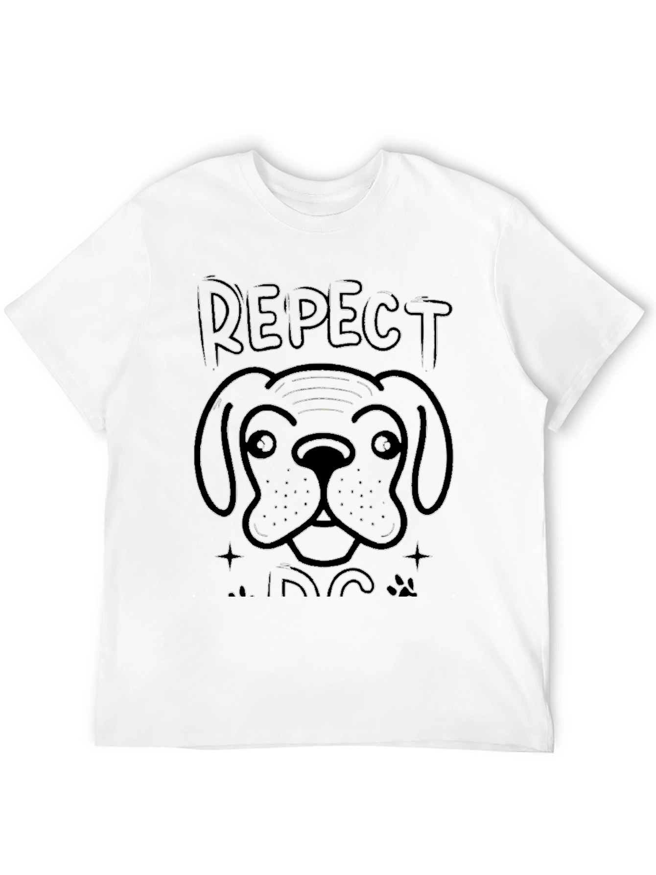 Respect Dog Graphic Tee - Mens Black T-Shirt