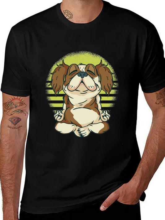 Zen Dog Tee: Meditating Canine Graphic T-Shirt
