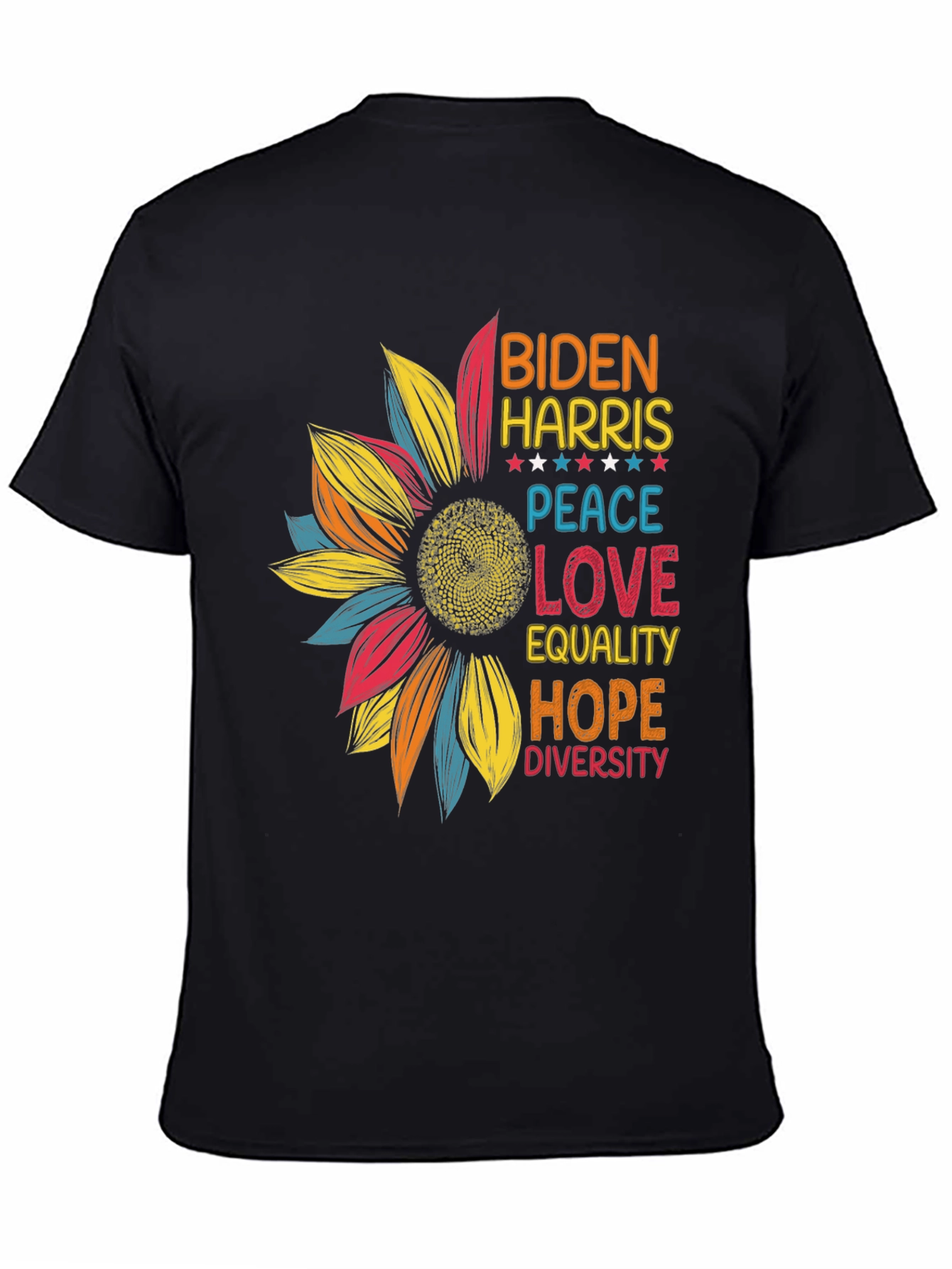 Biden Harris Peace Love Equality Graphic Tee