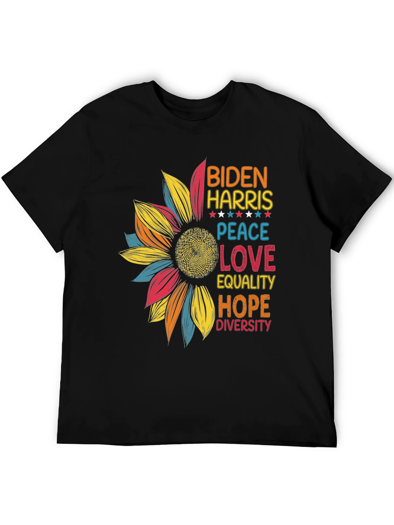 Biden Harris Peace Love Equality Graphic Tee
