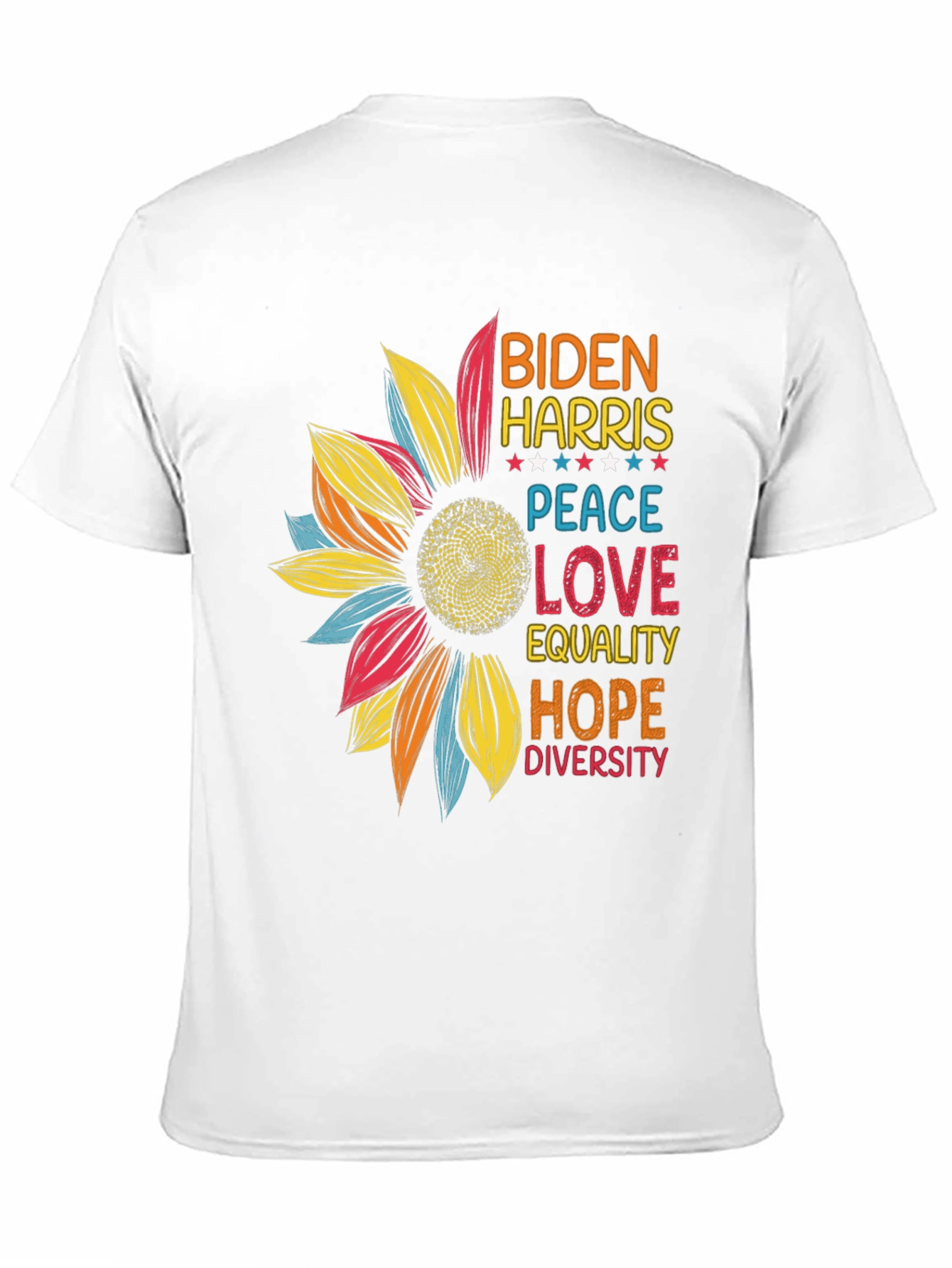 Biden Harris Peace Love Equality Graphic Tee
