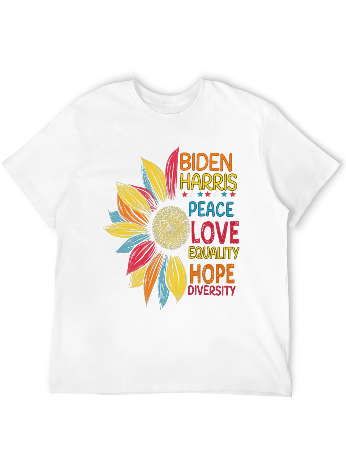 Biden Harris Peace Love Equality Graphic Tee