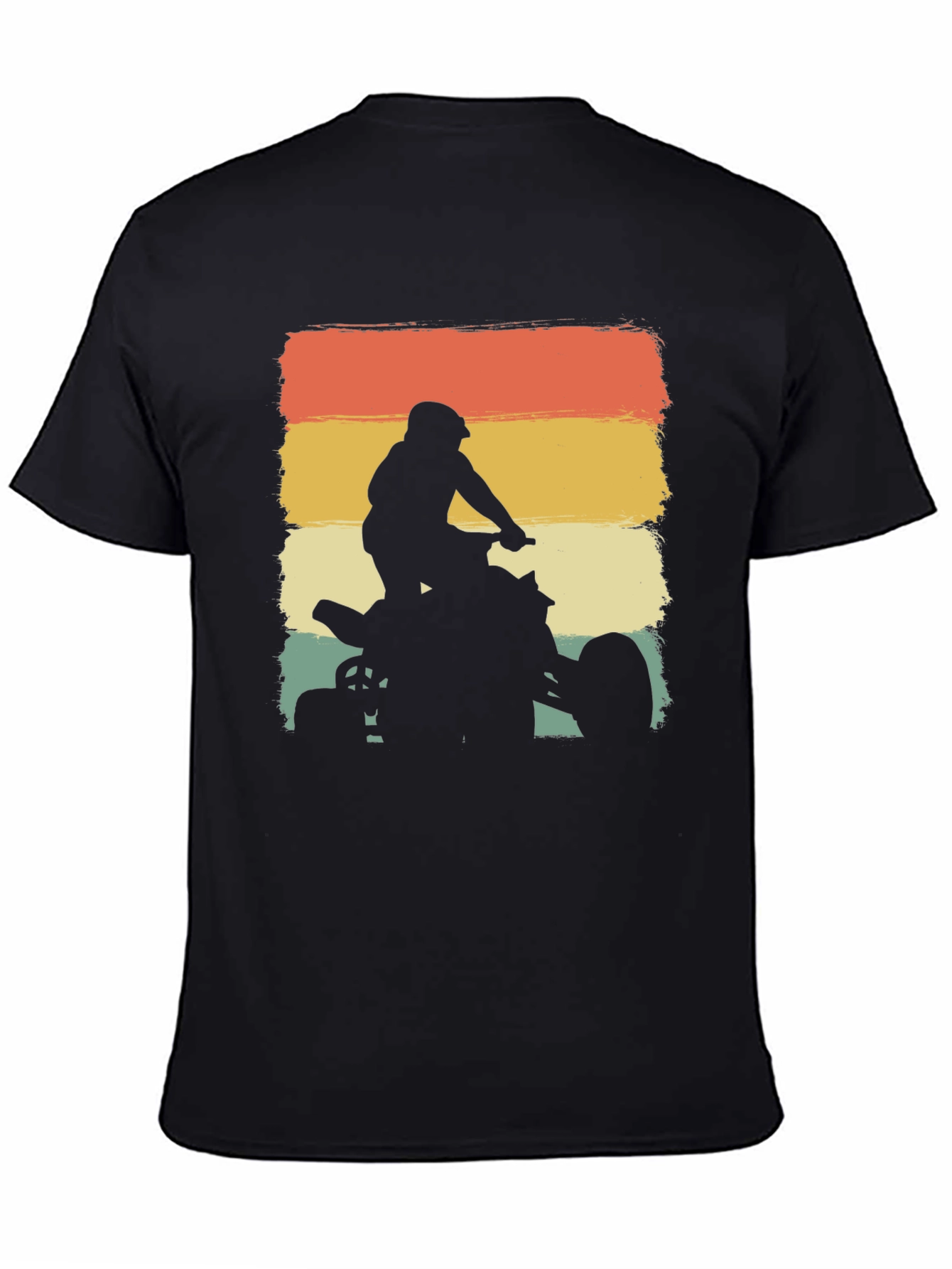 ATV Rider Silhouette Retro T-Shirt