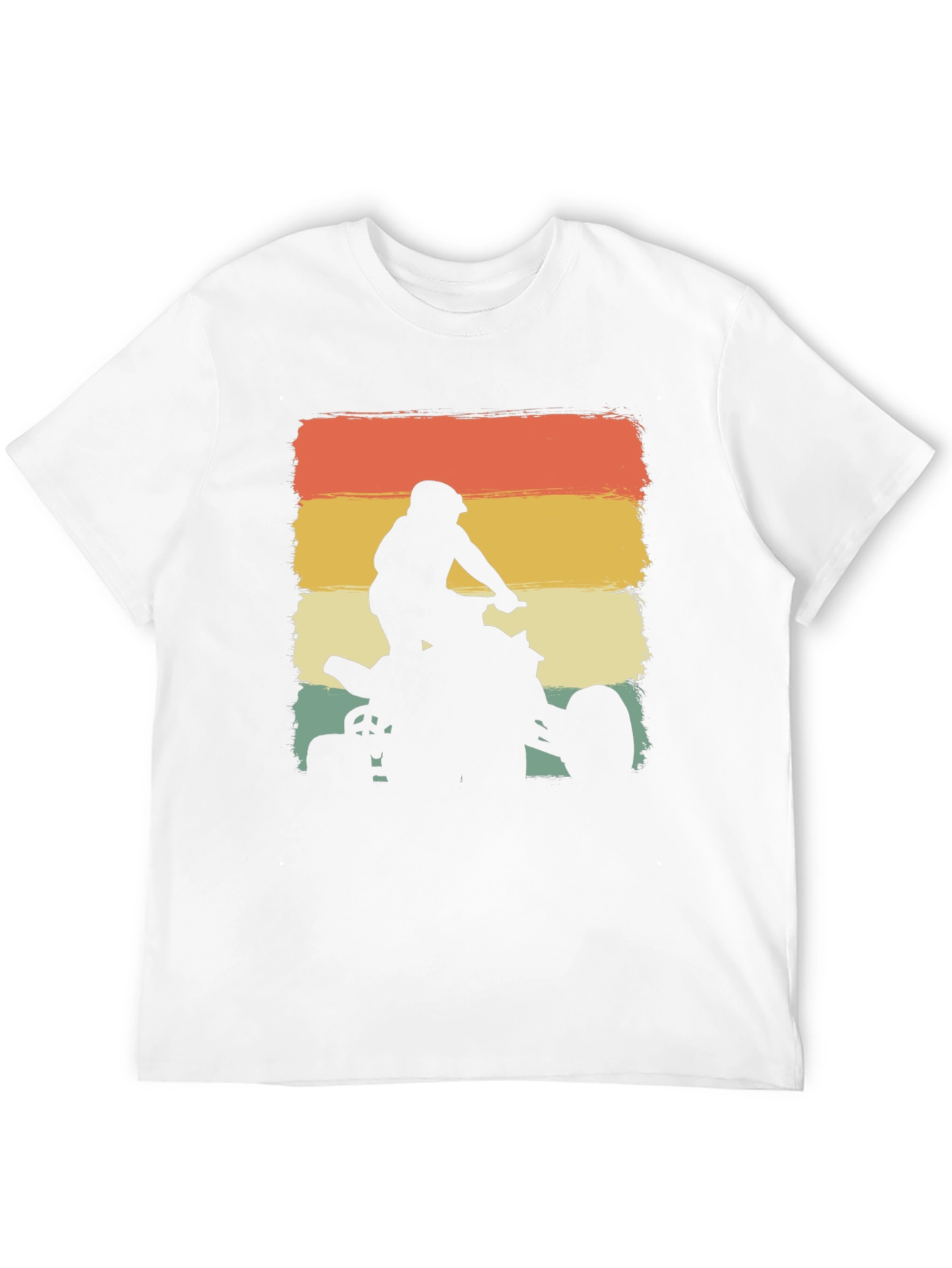 ATV Rider Silhouette Retro T-Shirt