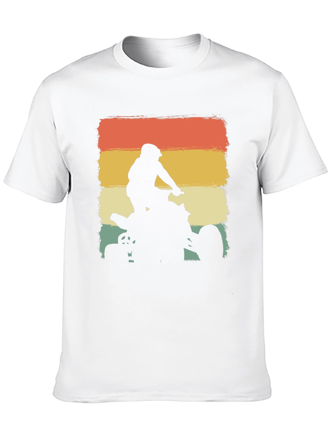 ATV Rider Silhouette Retro T-Shirt